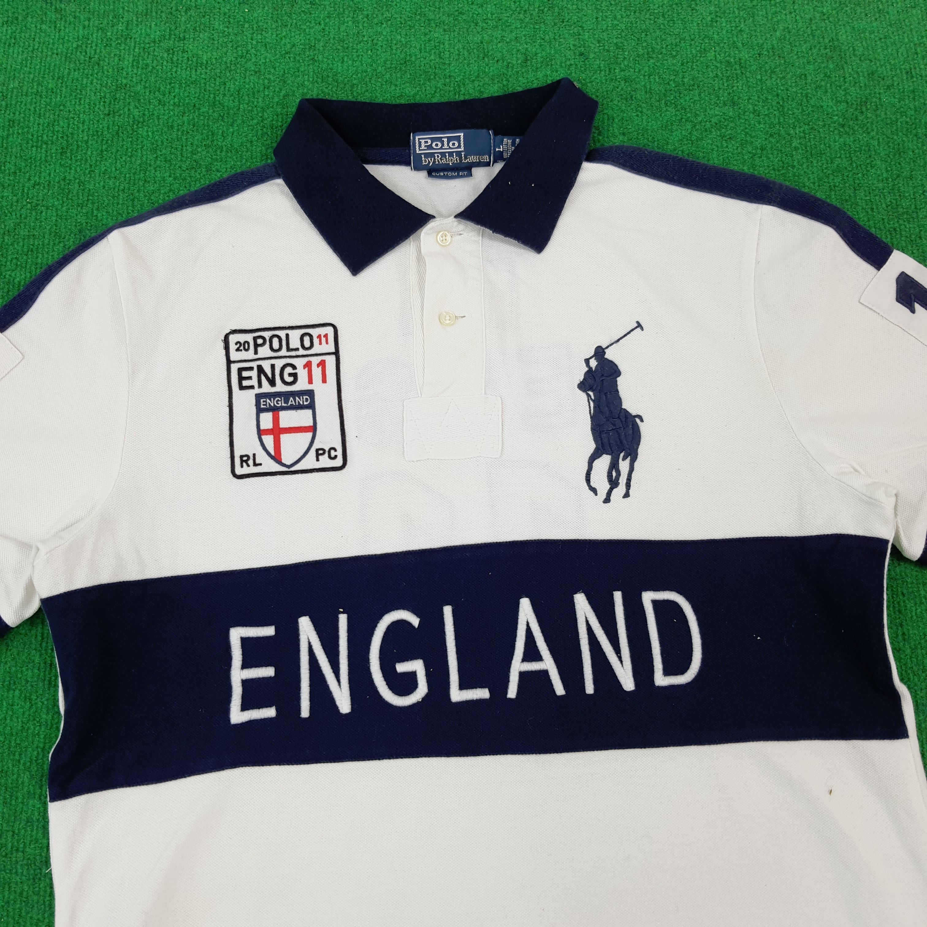 Polo Ralph Lauren × Vintage Vintage POLO by Ralph Lauren ENGLAND Polo Shirt Size US M / EU 48-50 / 2 - 2 Thumbnail