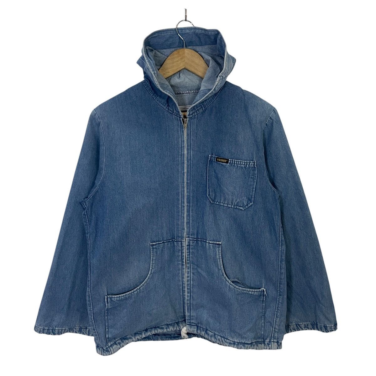 Japanese Brand Vintage Vucerer Zipper Ups Denim Jacket Size US M / EU 48-50 / 2 - 1 Thumbnail