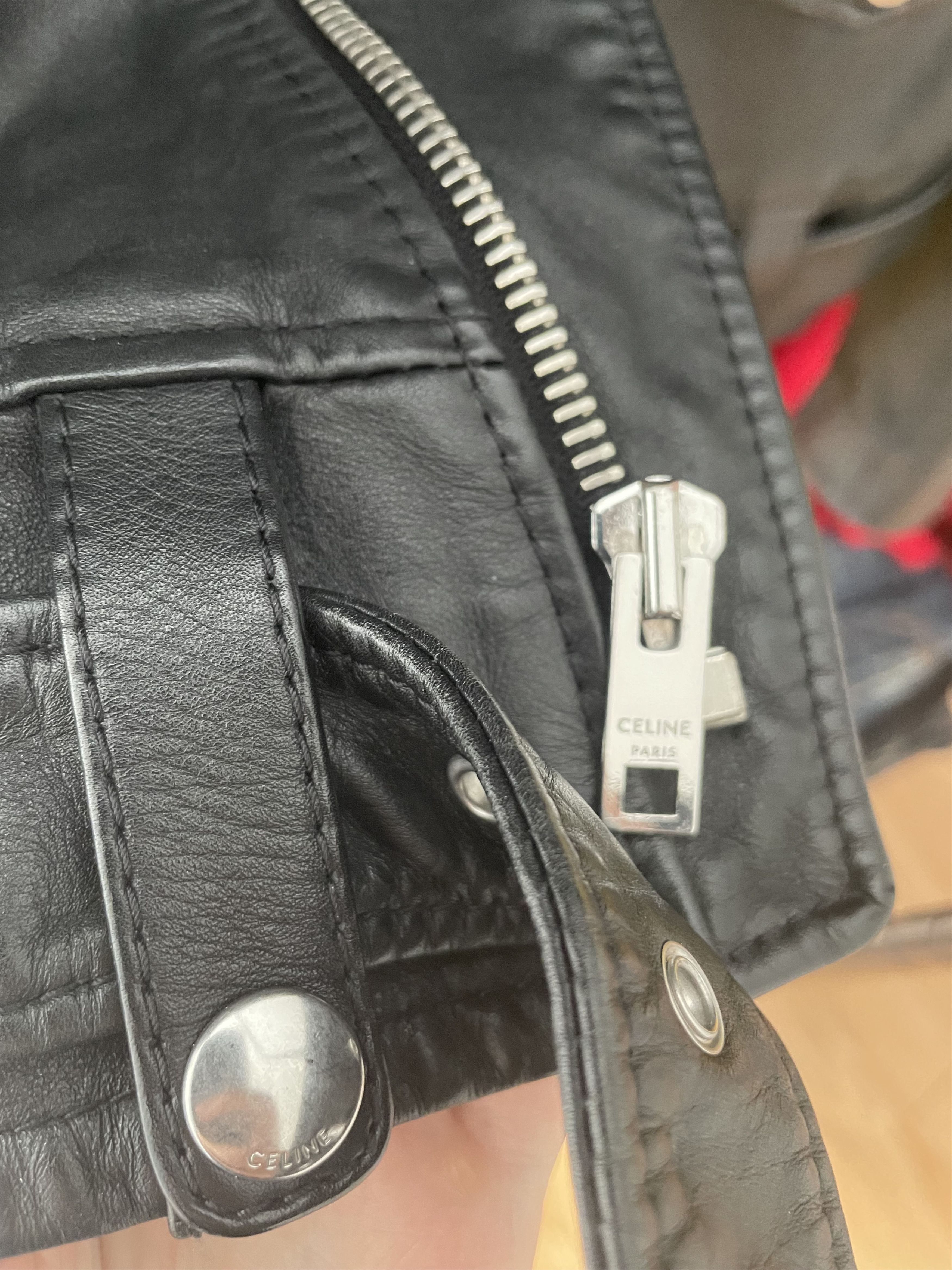 Celine × Hedi Slimane Celine X Hedi slimane Leather biker jacket Size US M / EU 48-50 / 2 - 11 Thumbnail