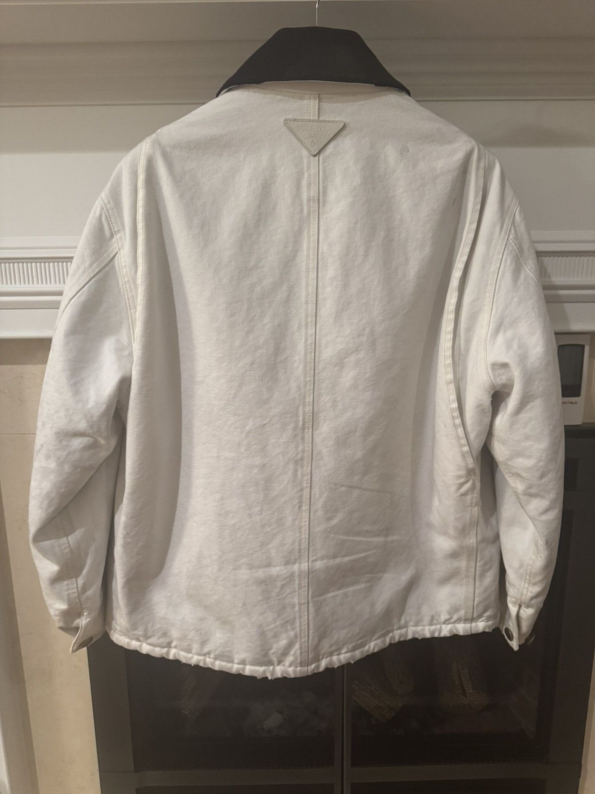 ジャケット PRADA WHITE COTTON REVERSIBLE JACKET Prada Ripstop Hooded Windbreaker - White | Editorialist