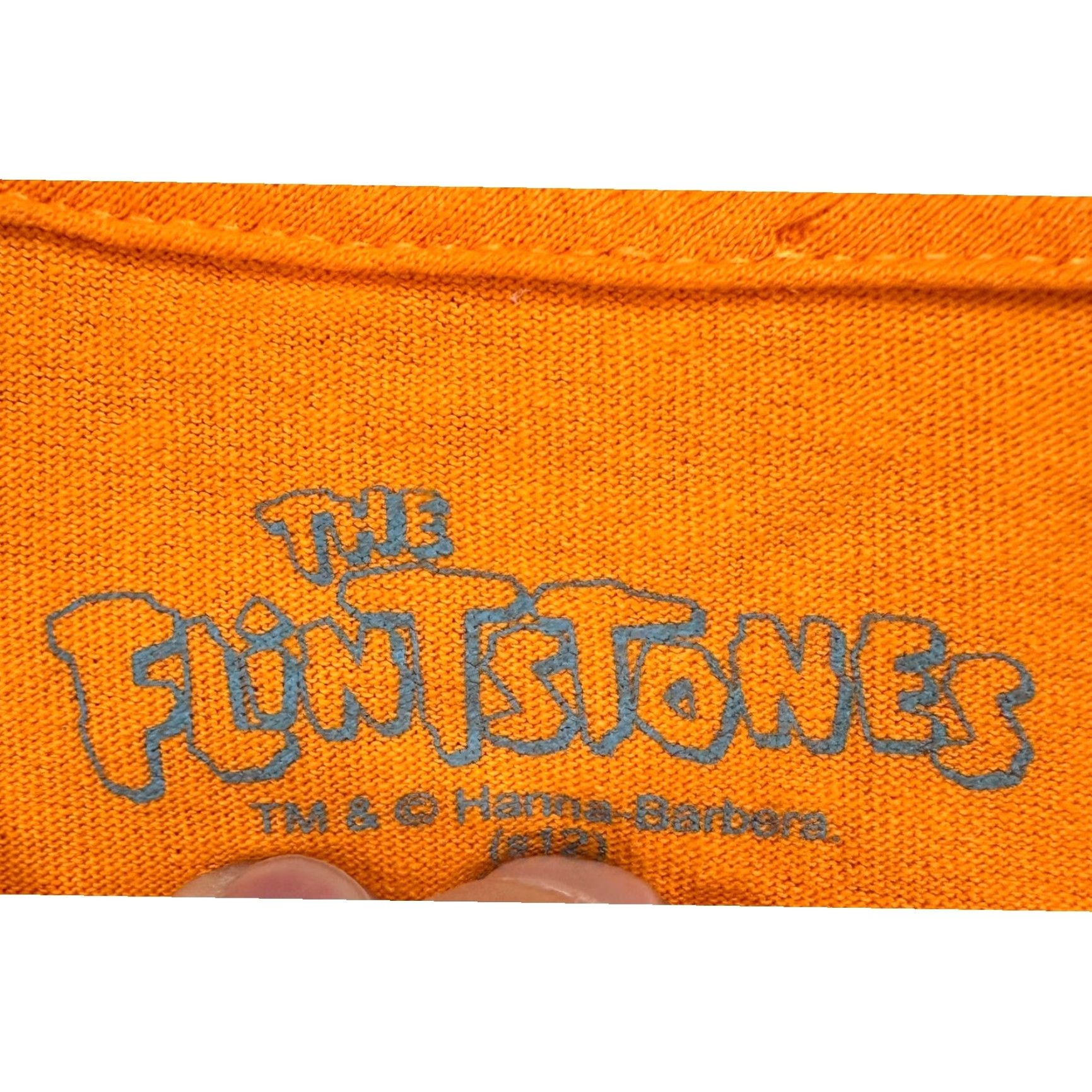 FRED Flintstones Mens T-Shirt 3XL Orange Short Sleeve Crew Neck Graphic Print Breathing Cotton Size US XXL / EU 58 / 5 - 4 Thumbnail