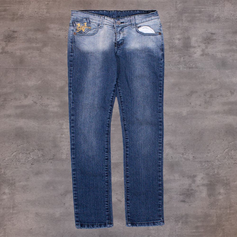 Vintage × Von Dutch Y2K 2000's Von Dutch Midwash Indigo Skinny Denim Jeans Pants Size US 30 / EU 46 - 1 Thumbnail