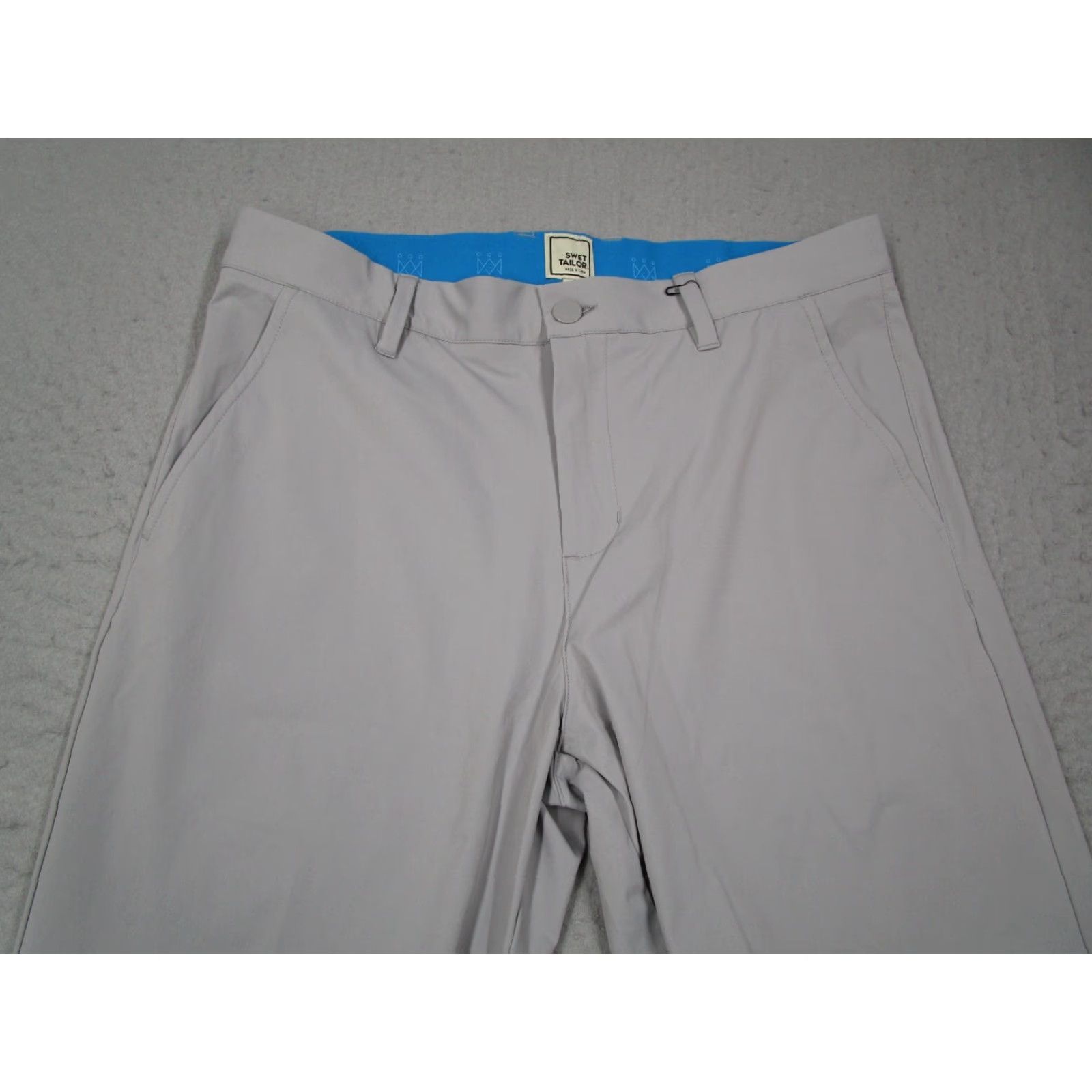 Vintage SWET TAILOR Performance Pants Men's 32 Gray Nylon Spandex Casual Travel Work Chino 32x30 Size US 32 / EU 48 - 2 Thumbnail