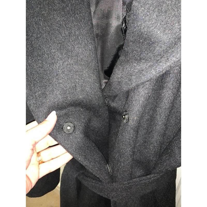 Calvin Klein Calvin Klein Women's Black Wool Blend Wrap Coat XL Size XL / US 12-14 / IT 48-50 - 3 Thumbnail