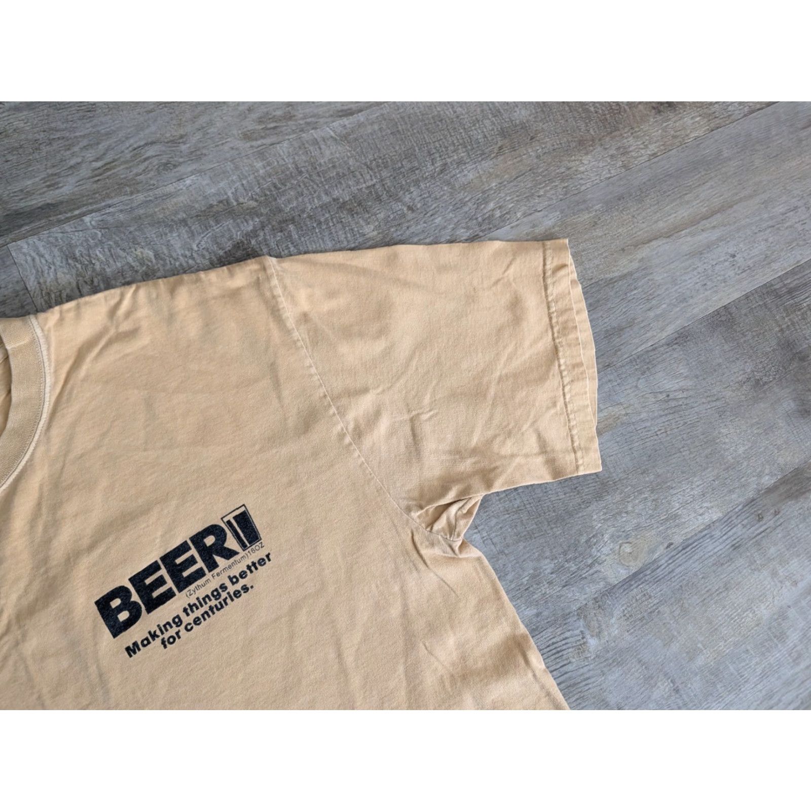 Vintage VINTAGE Crazy Shirts Hawaii T-Shirt Mens XL Tan Beer Novelty Dyed Crew Neck Short Sleeve Graphic Print 100% Cotton Men’s Size US XL / EU 56 / 4 - 4 Thumbnail