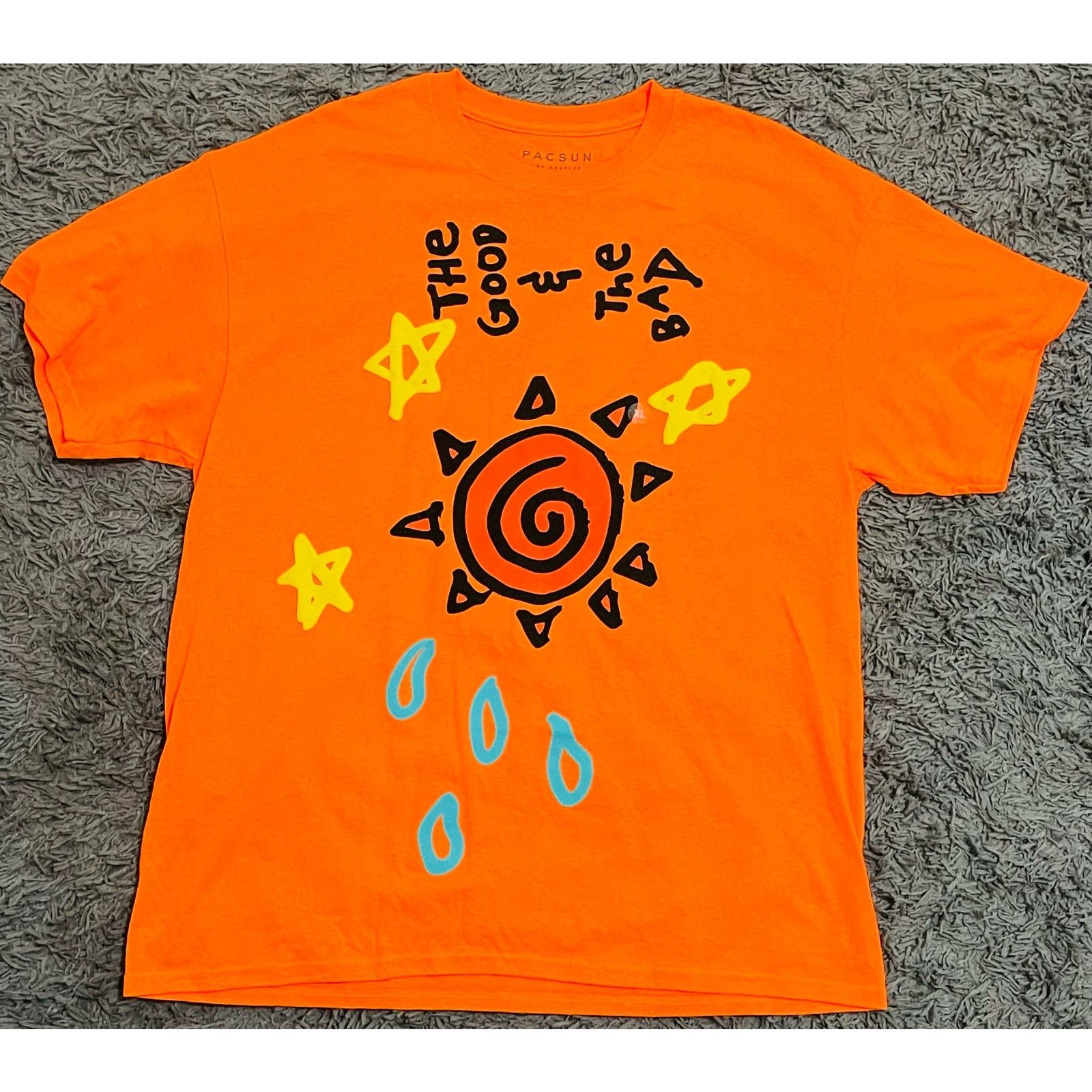 Pacsun PacSun Orange The Good And The Bad T-Shirt Size US XL / EU 56 / 4 - 1 Thumbnail