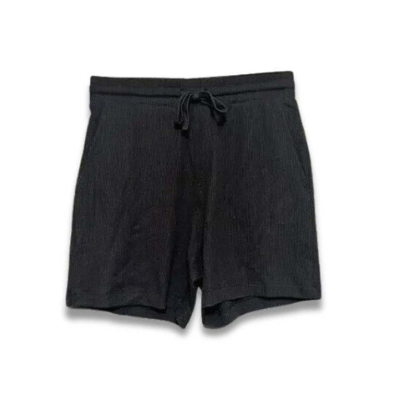 Asos ASOS Casual Shorts Pull On Drawstring EWaffle Knit Black S Size US 32 / EU 48 - 1 Thumbnail