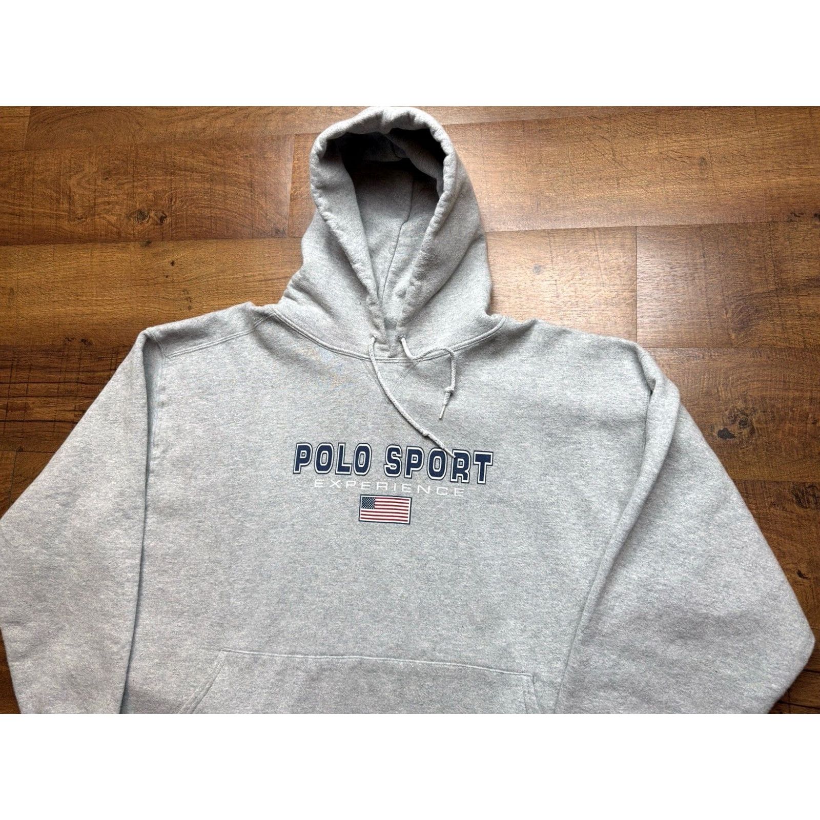 Polo Ralph Lauren Polo Ralph Lauren Hoodie USA Made 1997 Gray Flag Logo Vintage Mens Sz 3XL Size US XXL / EU 58 / 5 - 2 Thumbnail