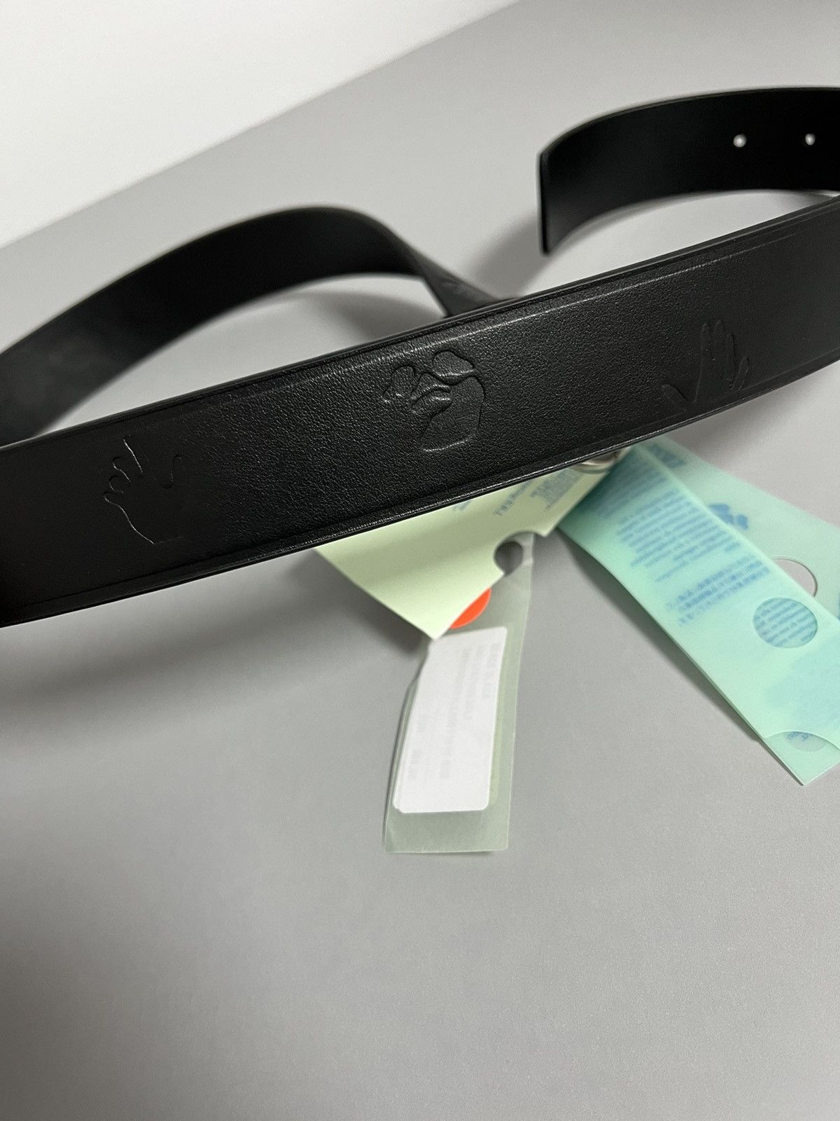 Off-White Nail Leather Beltblack Black Size 32 - 6 Thumbnail