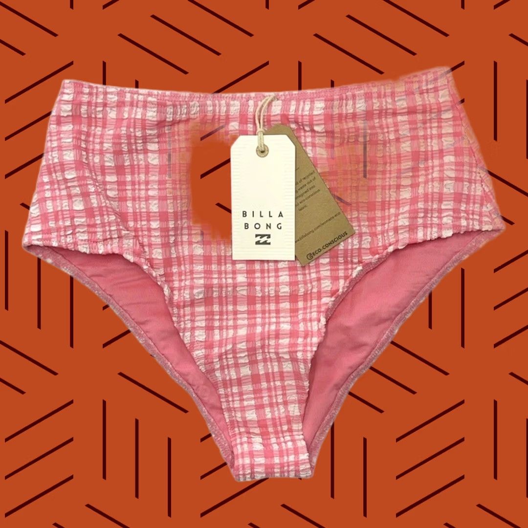 Billabong Billabong Bikini Swim Bottom High-Waisted Pink Retro NWT S Women Small Size 28" / US 6 / IT 42 - 1 Thumbnail