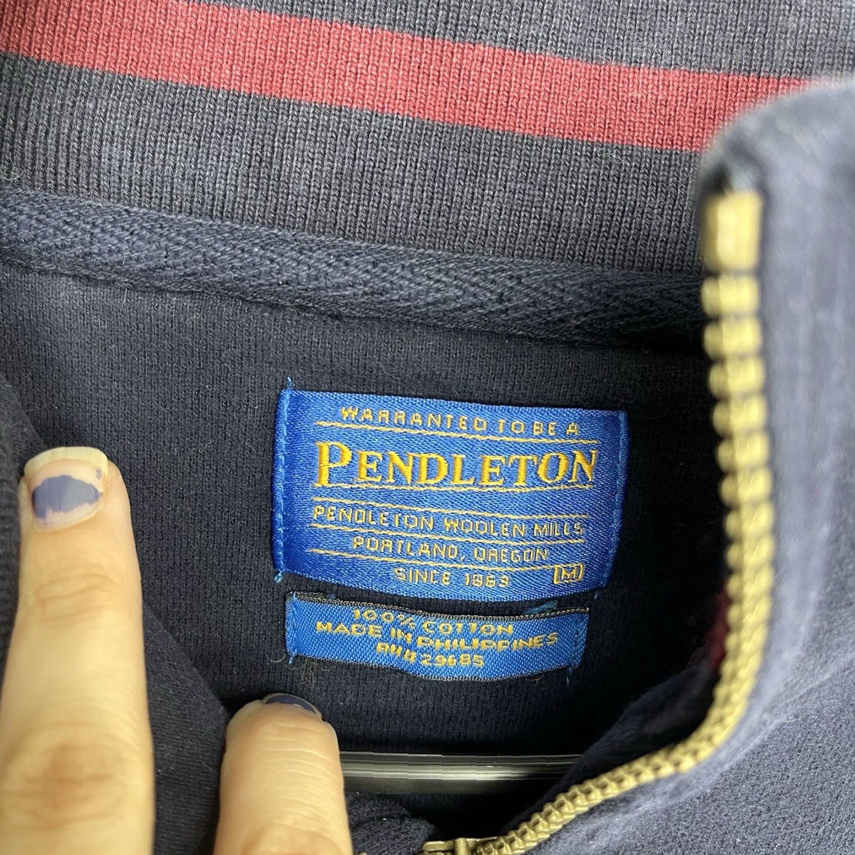 Pendleton Pendleton Sweater Mens Medium 1/4 Zip Blue Pullover Long Sleeve Work Comfort Size US M / EU 48-50 / 2 - 5 Thumbnail