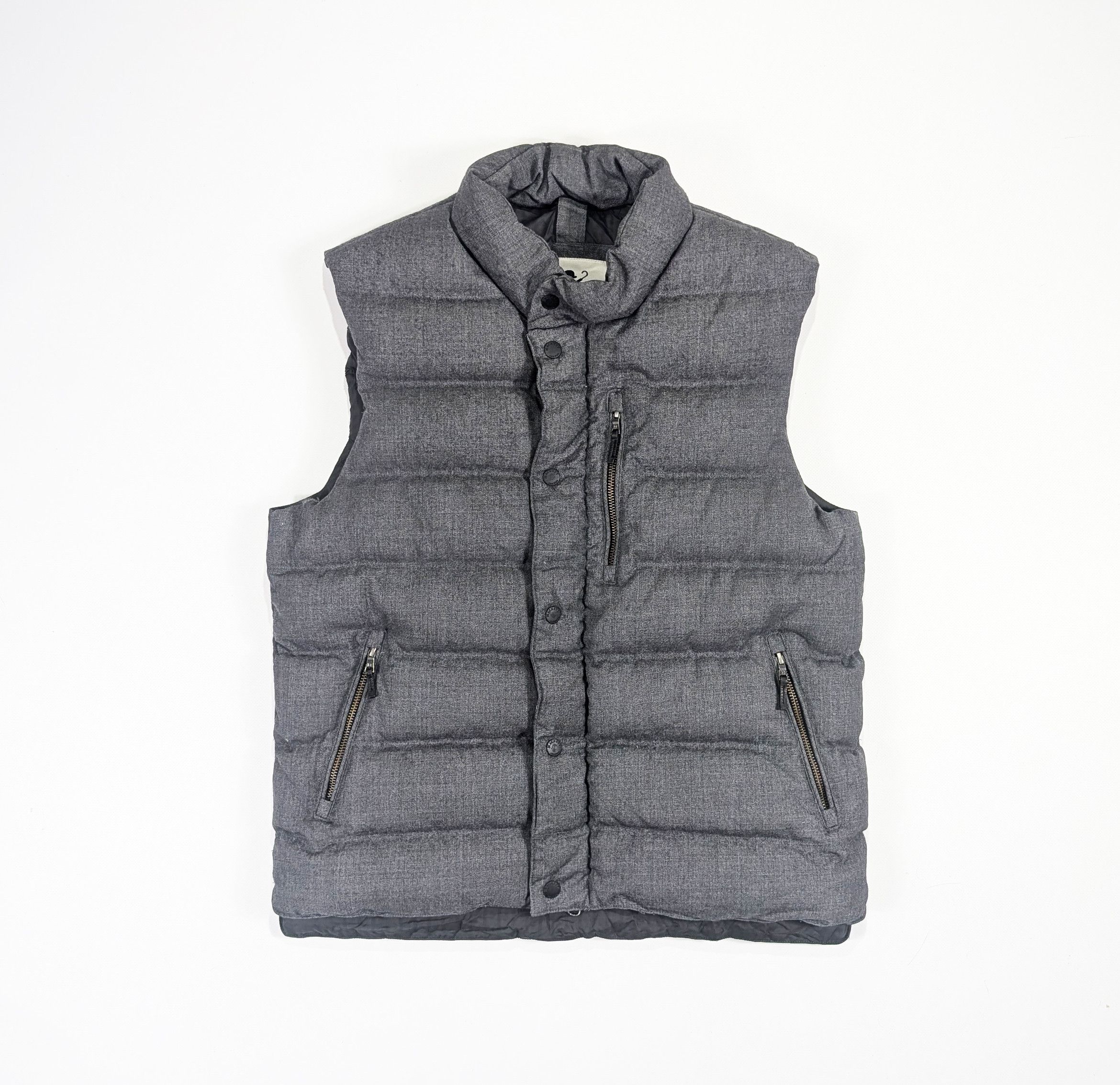 Hackett Hackett Mayfair Gray Wool Blend Puffer Gilet Vest Size M Size US M / EU 48-50 / 2 - 1 Thumbnail