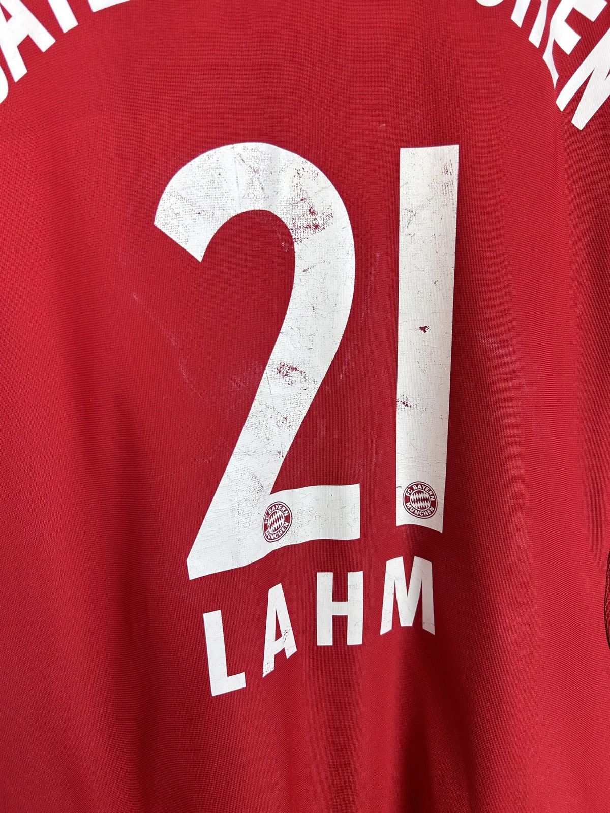 Adidas Vintage Adidas Bayern Munchen #21 Lahm 2007/08/09 Home Kit Size US M / EU 48-50 / 2 - 2 Thumbnail