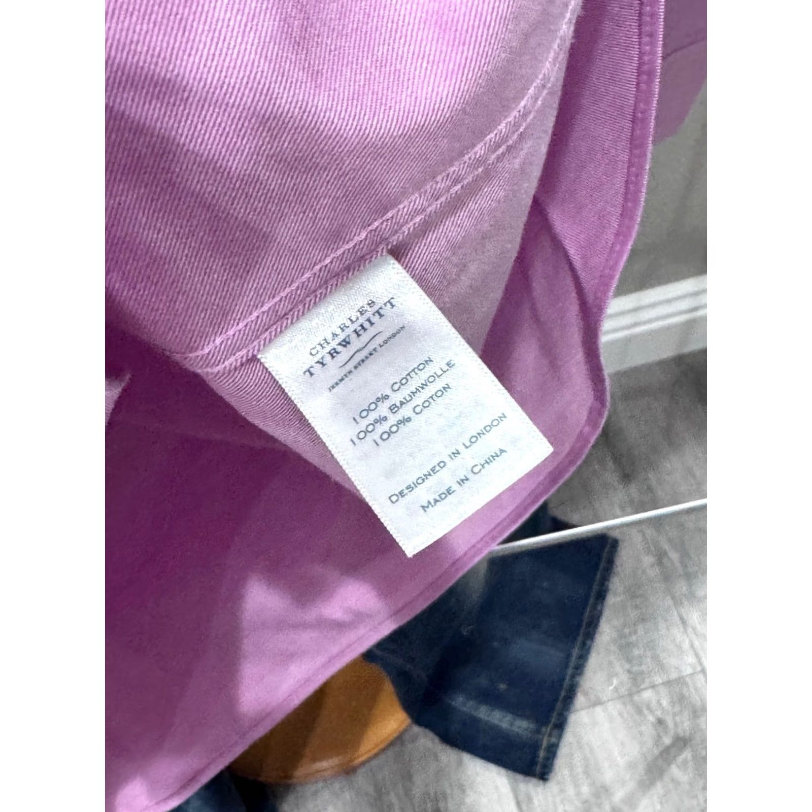 Charles Tyrwhitt Charles Tyrwhitt Lavender LONG SLEEVE SHIRT Medium M 15.5 x 33 Mens Size US M / EU 48-50 / 2 - 8 Thumbnail