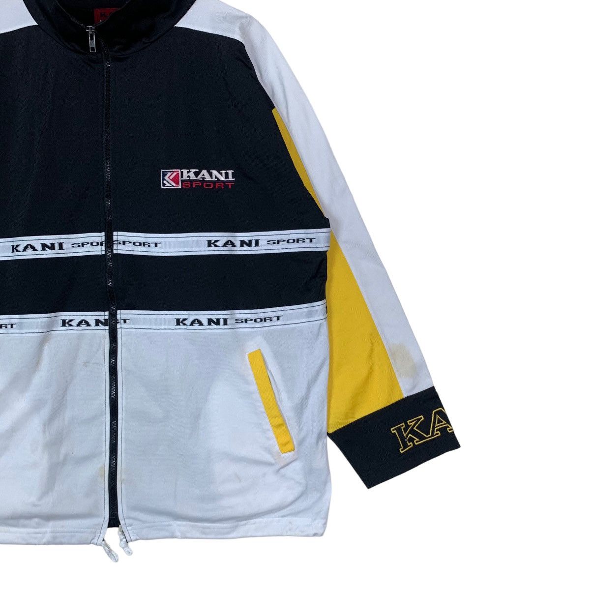 Vintage Kani Sport Spell Out Tri Tone Zipper Coach Jacket