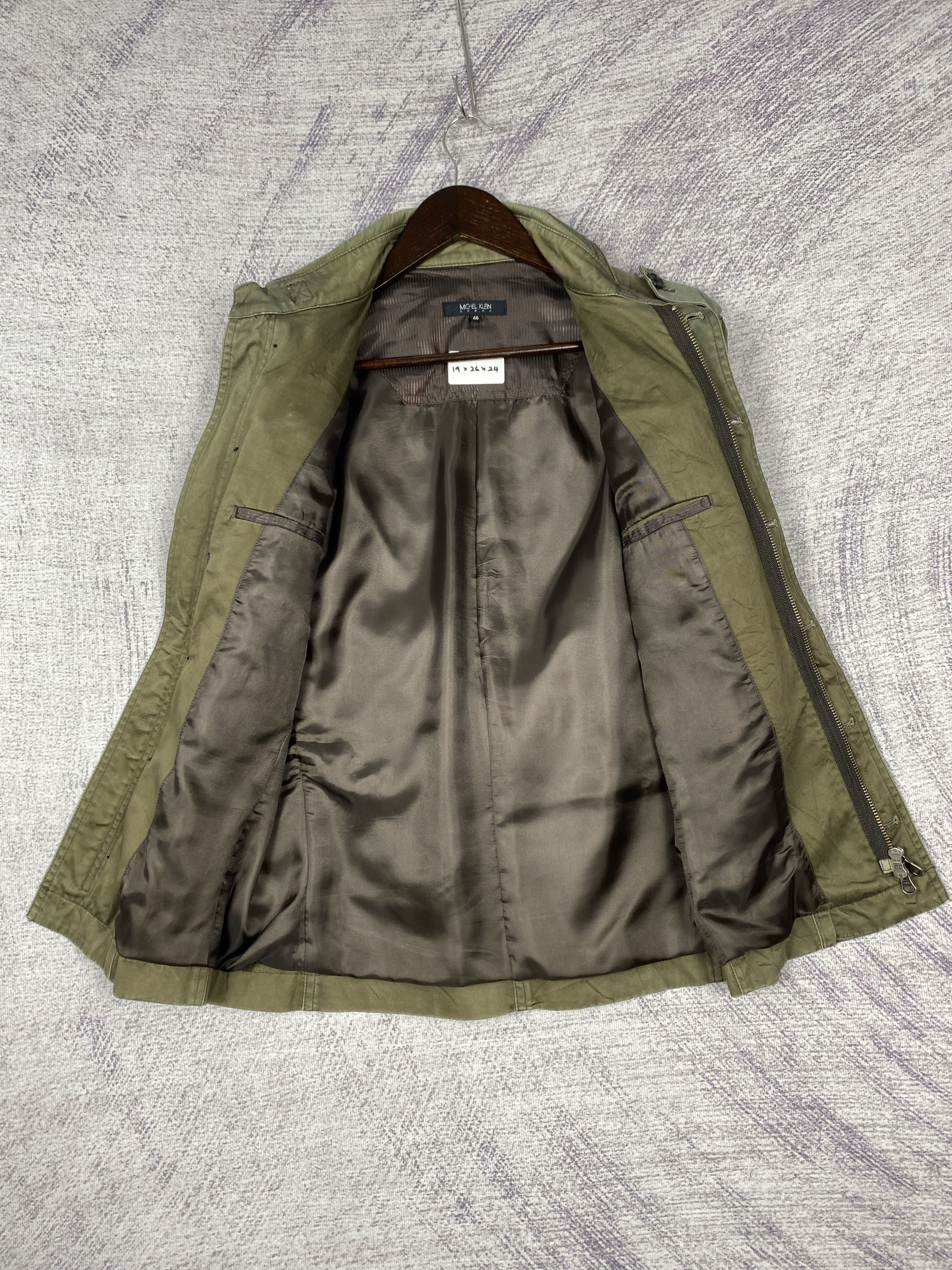 Michel Klein Vintage Michel Klein Homme Olive Green Utility Jacket Size US S / EU 44-46 / 1 - 6 Thumbnail