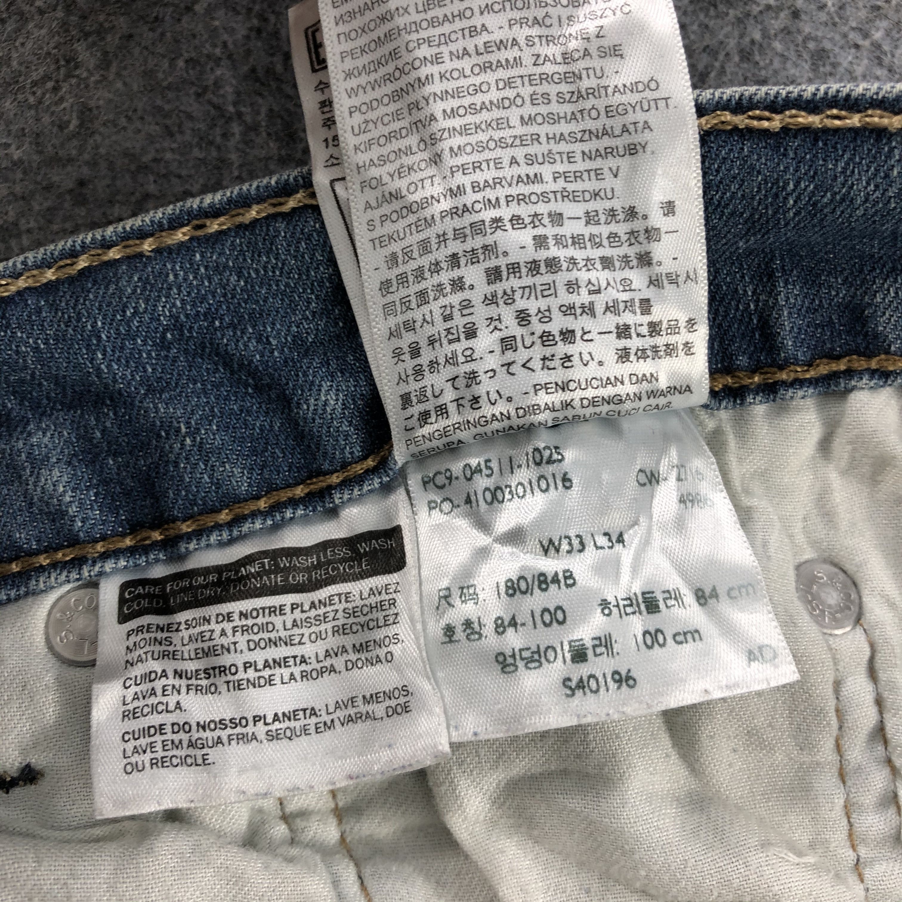Levi's Vintage Blue Wash Levis 511 Jeans-J2339 Size US 33 - 11 Thumbnail