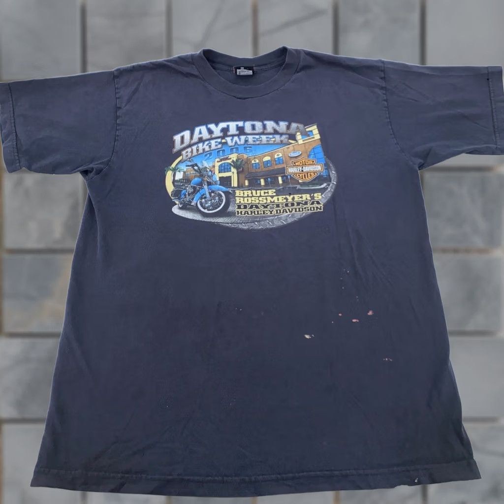 Harley Davidson VINTAGE Harley-Davidson Shirt Mens XL Daytona Bike Week Bruce Rossmeyer USA Motorcycle Size US XL / EU 56 / 4 - 1 Thumbnail