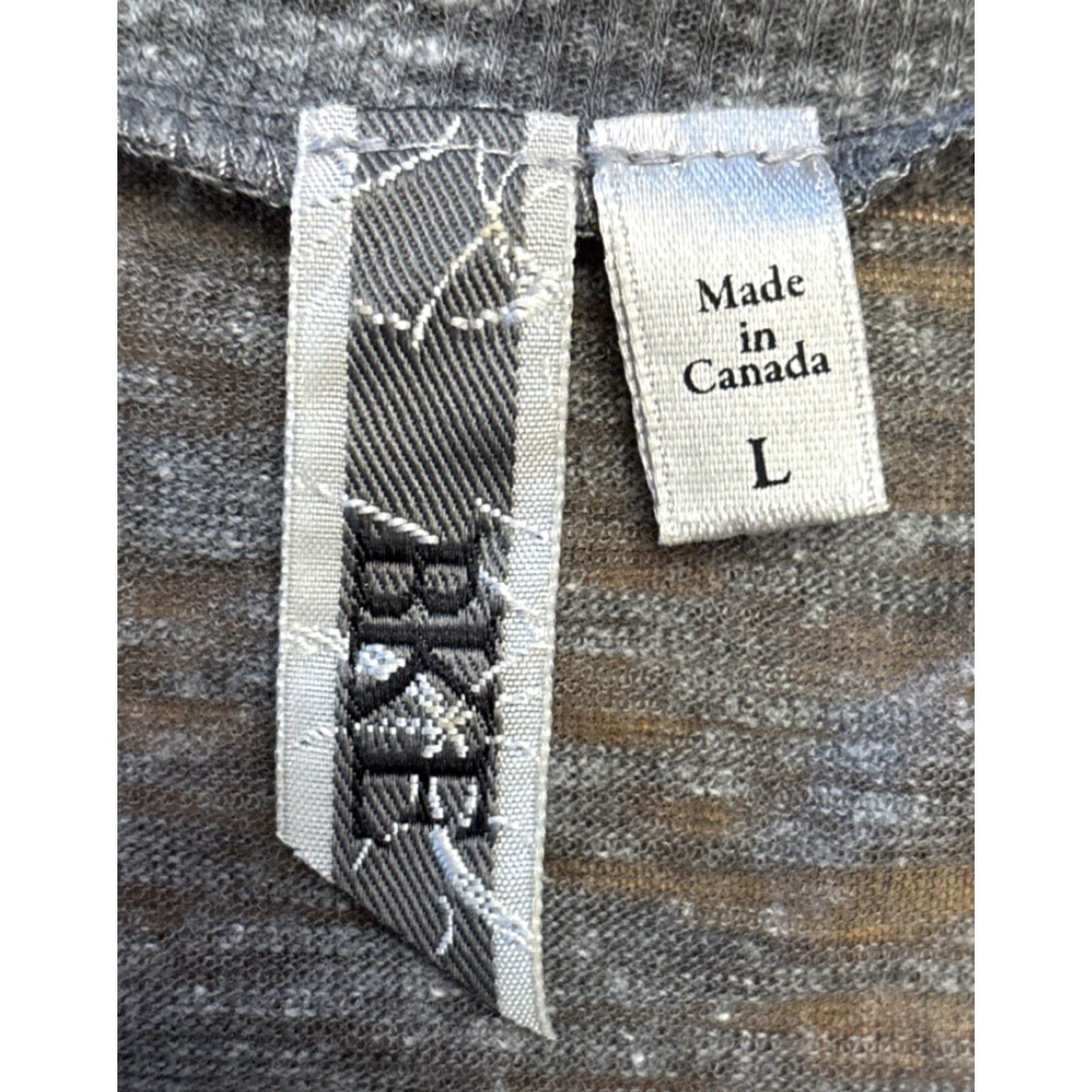 BKE BKE Blouse Shirt L Gray Heathered Knit Lightweight Sheer Long Sleeve V-Neck Women's Juniors Slim Size L / US 10 / IT 46 - 3 Thumbnail