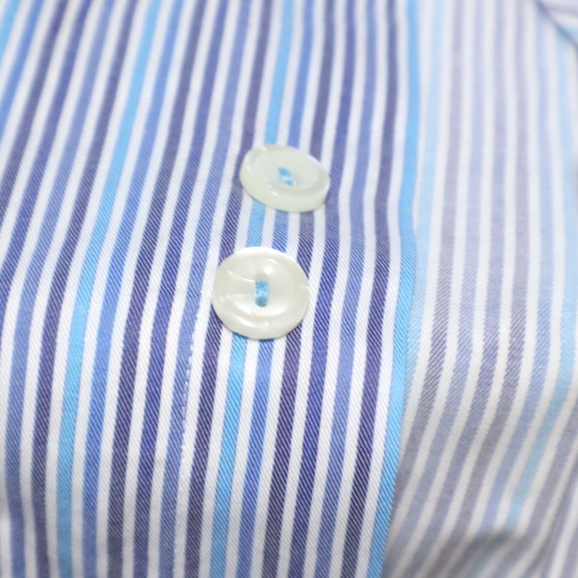 Eton VINTAGE Eton Contemporary Poplin Cotton Striped Long Sleeve Button Up Shirt Blue Mens 39 Size US L / EU 52-54 / 3 - 7 Thumbnail