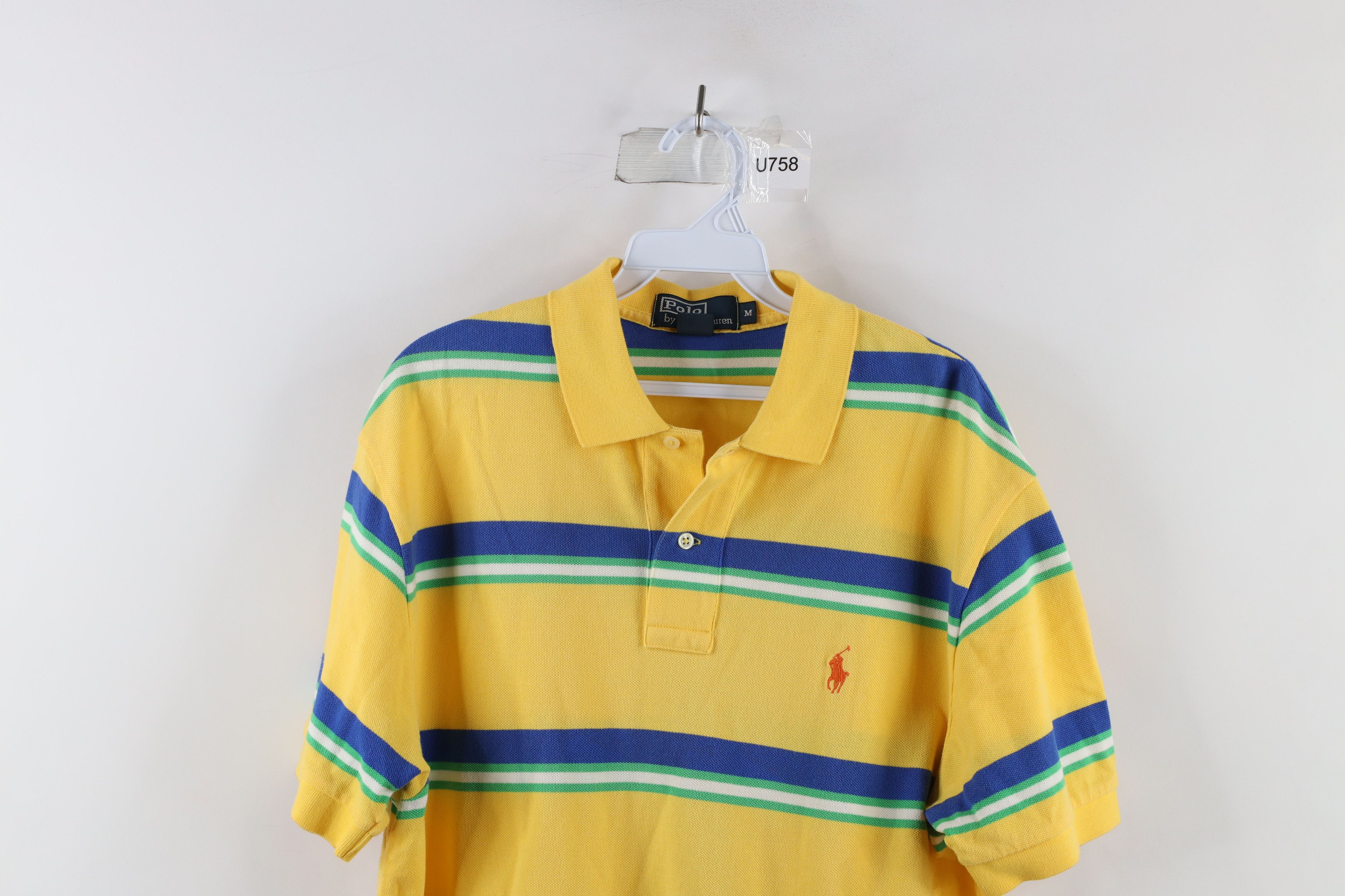 Polo Ralph Lauren Vintage 90s Ralph Lauren Striped Collared Golf Polo Shirt Size US M / EU 48-50 / 2 - 2 Thumbnail