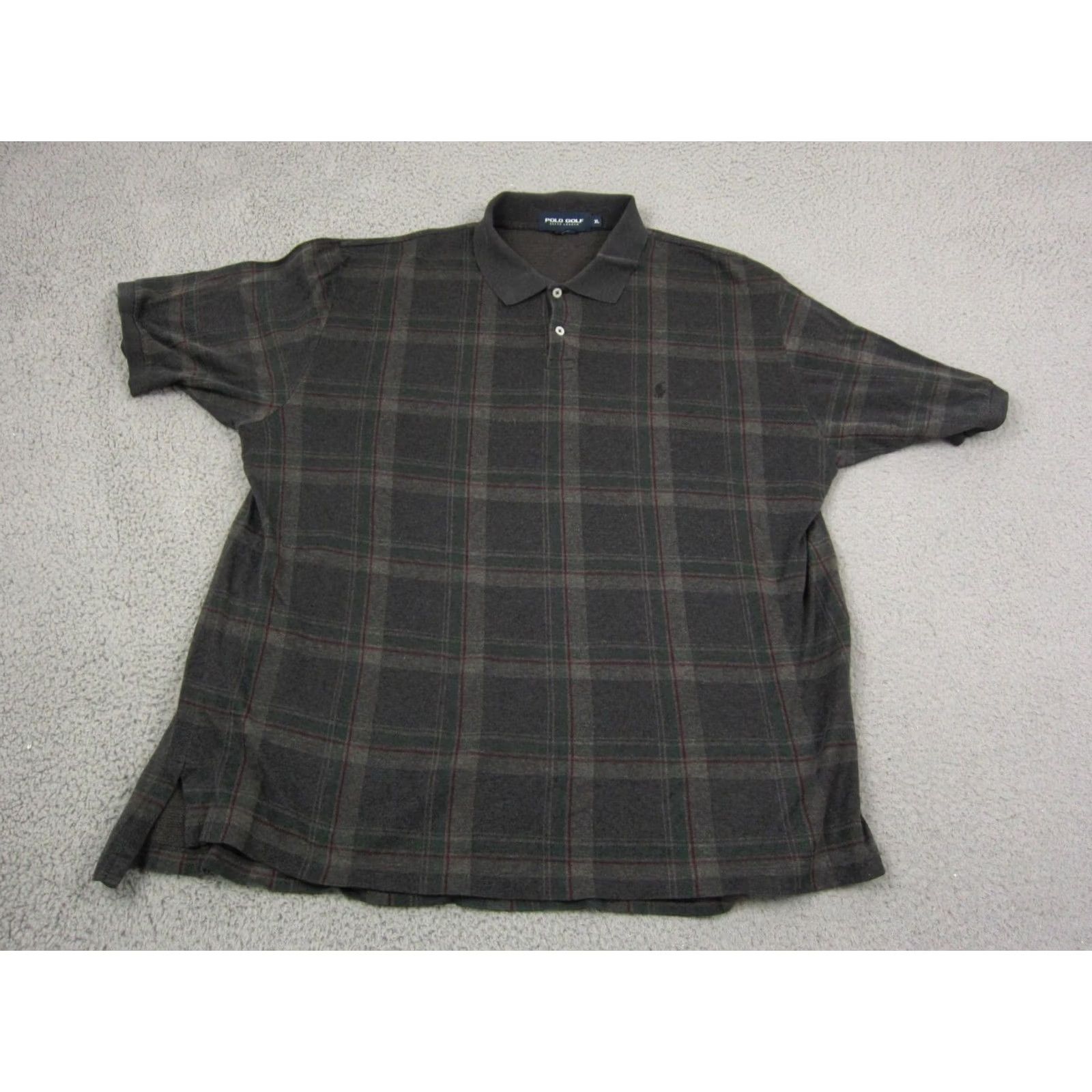 Polo Ralph Lauren VINTAGE Ralph Lauren Shirt Adult XL Black Green Pony Mens Polo GOLF 90s Size US XL / EU 56 / 4 - 2 Thumbnail