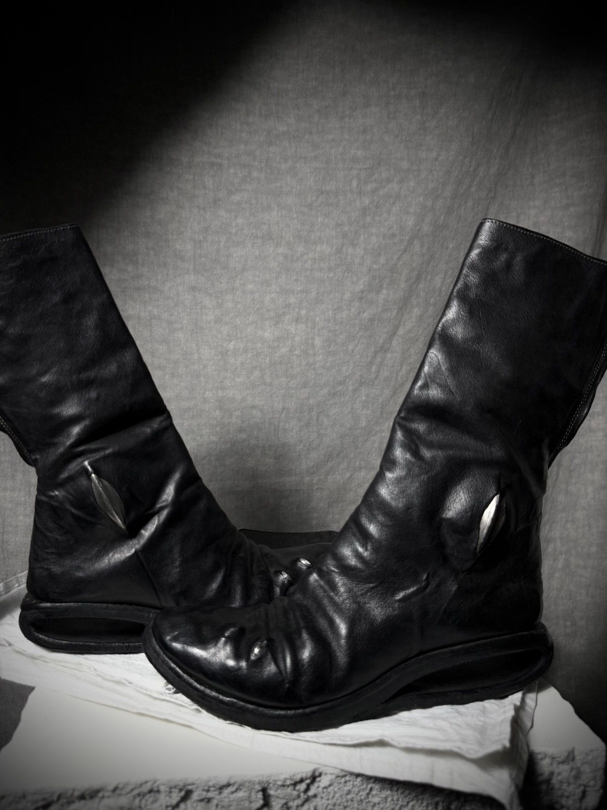 Carol Christian Poell Carol Christian Poell Titanium Prosthetic U-Sole Boots Size US 7 / EU 40 - 5 Thumbnail