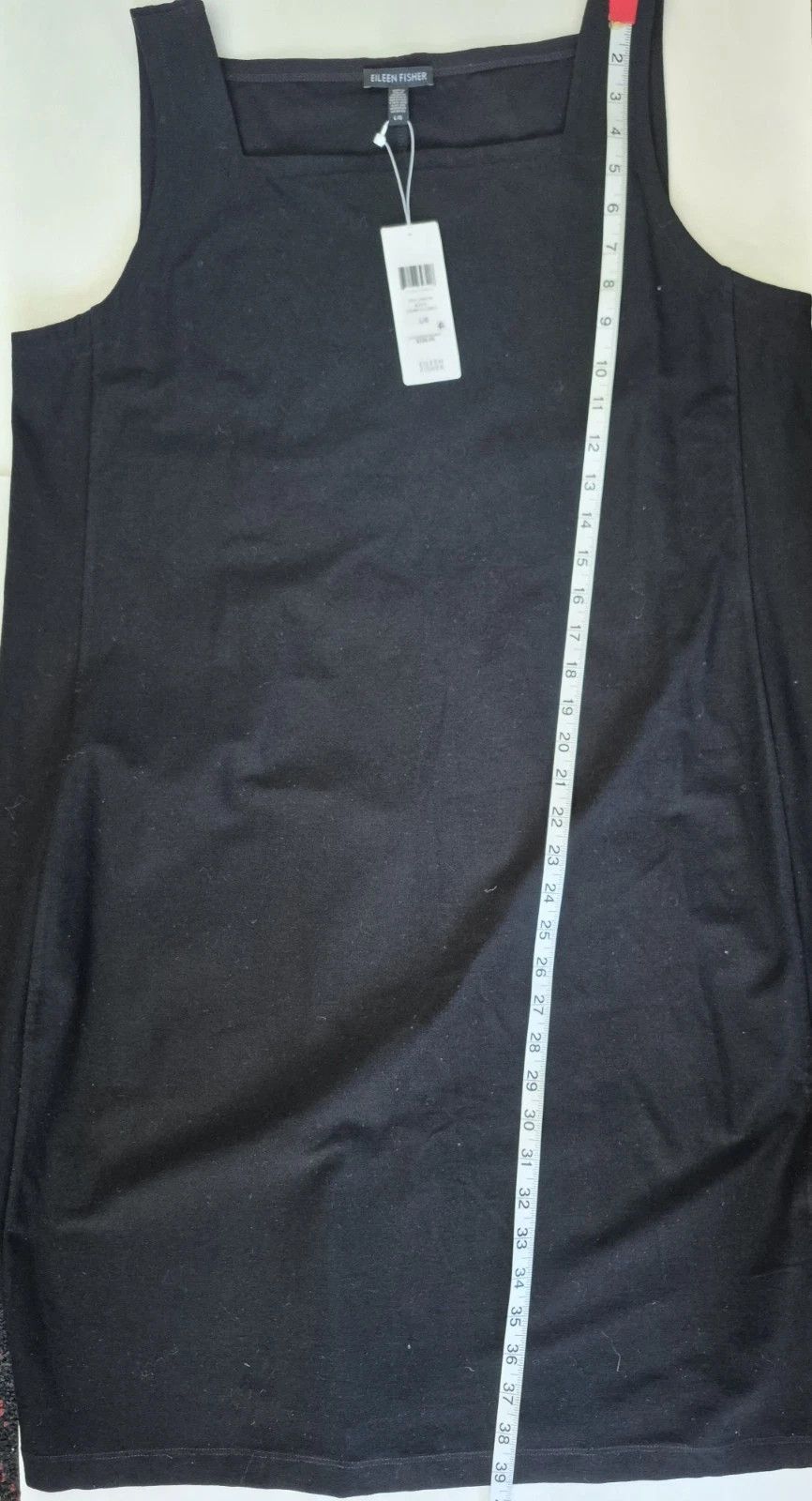 Eileen Fisher Dress Washable Crepe Sleeveless Pullover Gift Minimalist Size L / US 10 / IT 46 - 7 Thumbnail