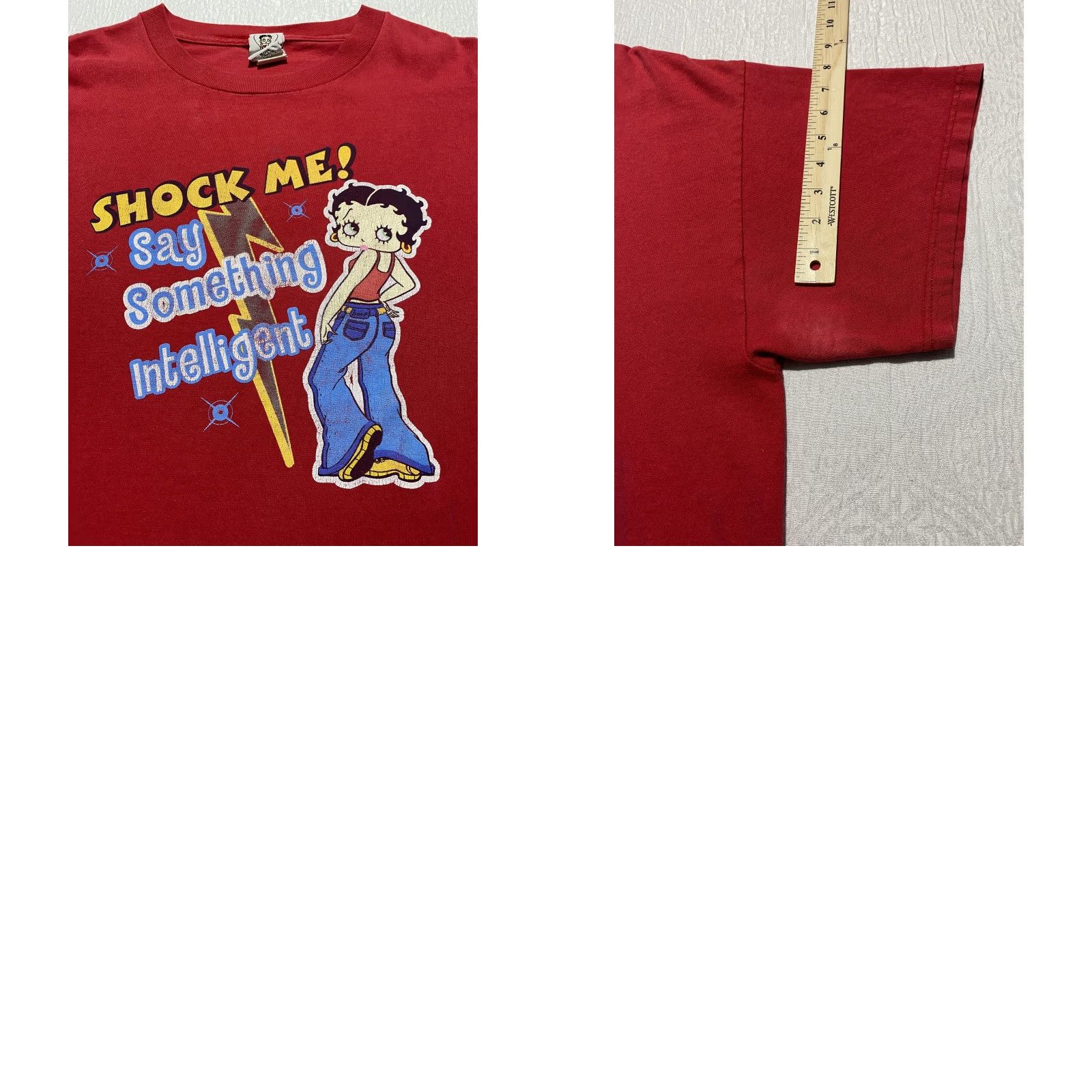 Vintage VINTAGE Betty Boop Shirt Mens XL Shock Me Say Something Intelligent Cartoon 2004 Size US XL / EU 56 / 4 - 9 Thumbnail