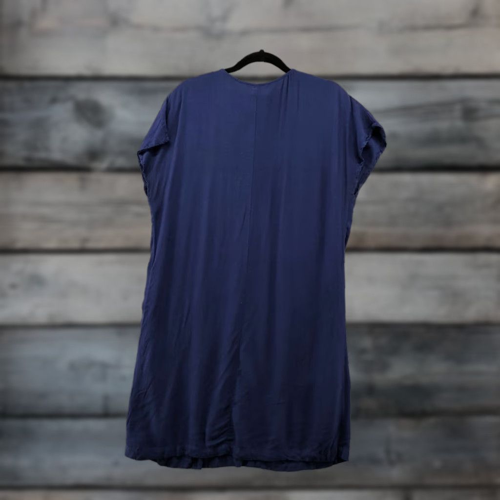 Madewell Madewell Dress Shift Short Sleeve V-Neck Pullover Blue L Womens Size L / US 10 / IT 46 - 1 Thumbnail