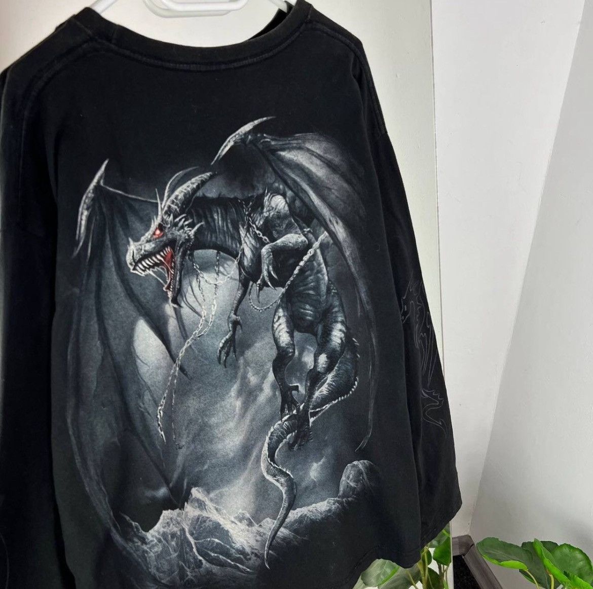 Band Tees Vintage Spiral Boxy Fit Over Print Long Sleeve Dragon Y2K Size US XXL / EU 58 / 5 - 9 Thumbnail