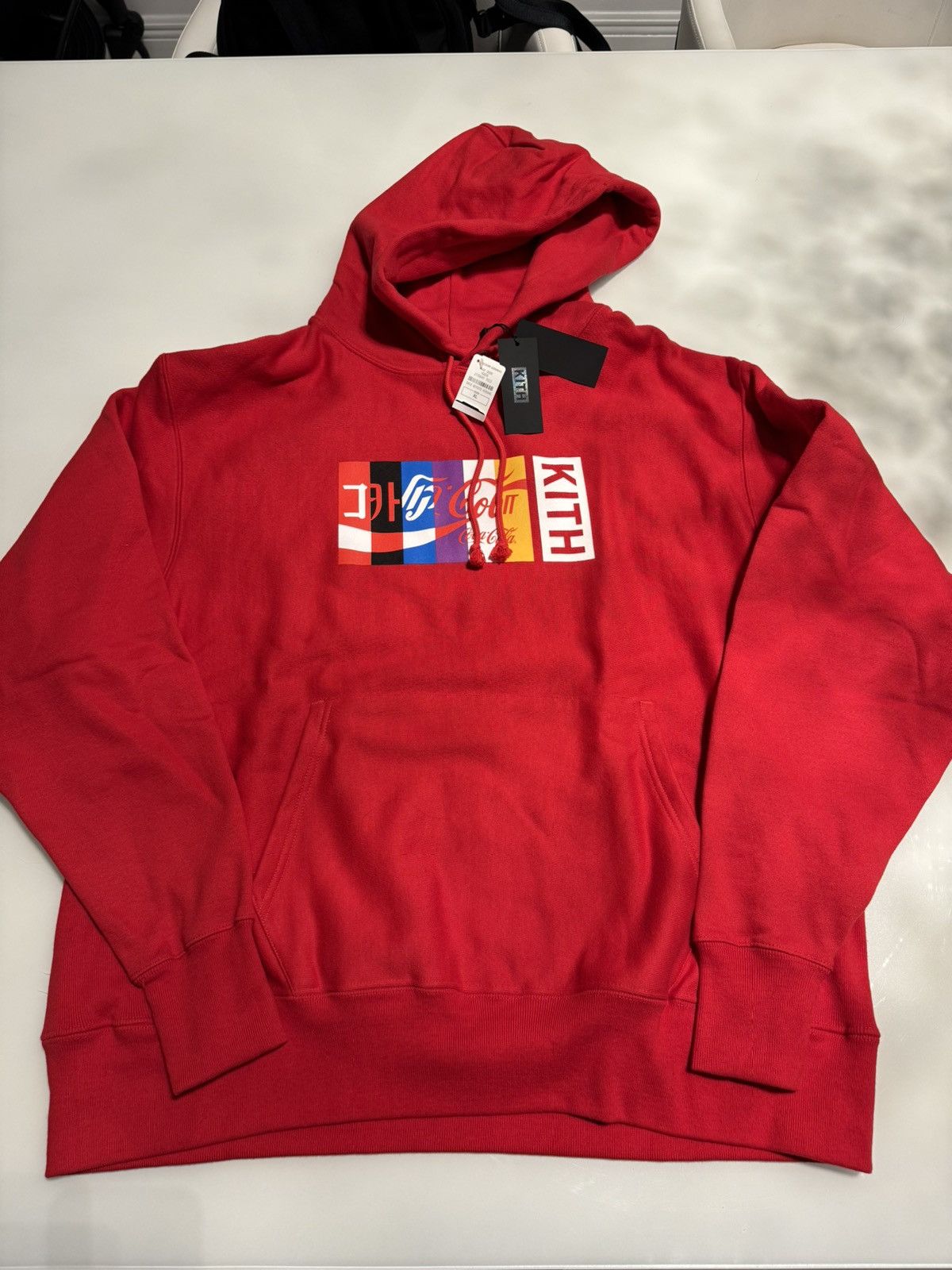 image of Coca Cola International Hoodie Size XL in Red, Men's