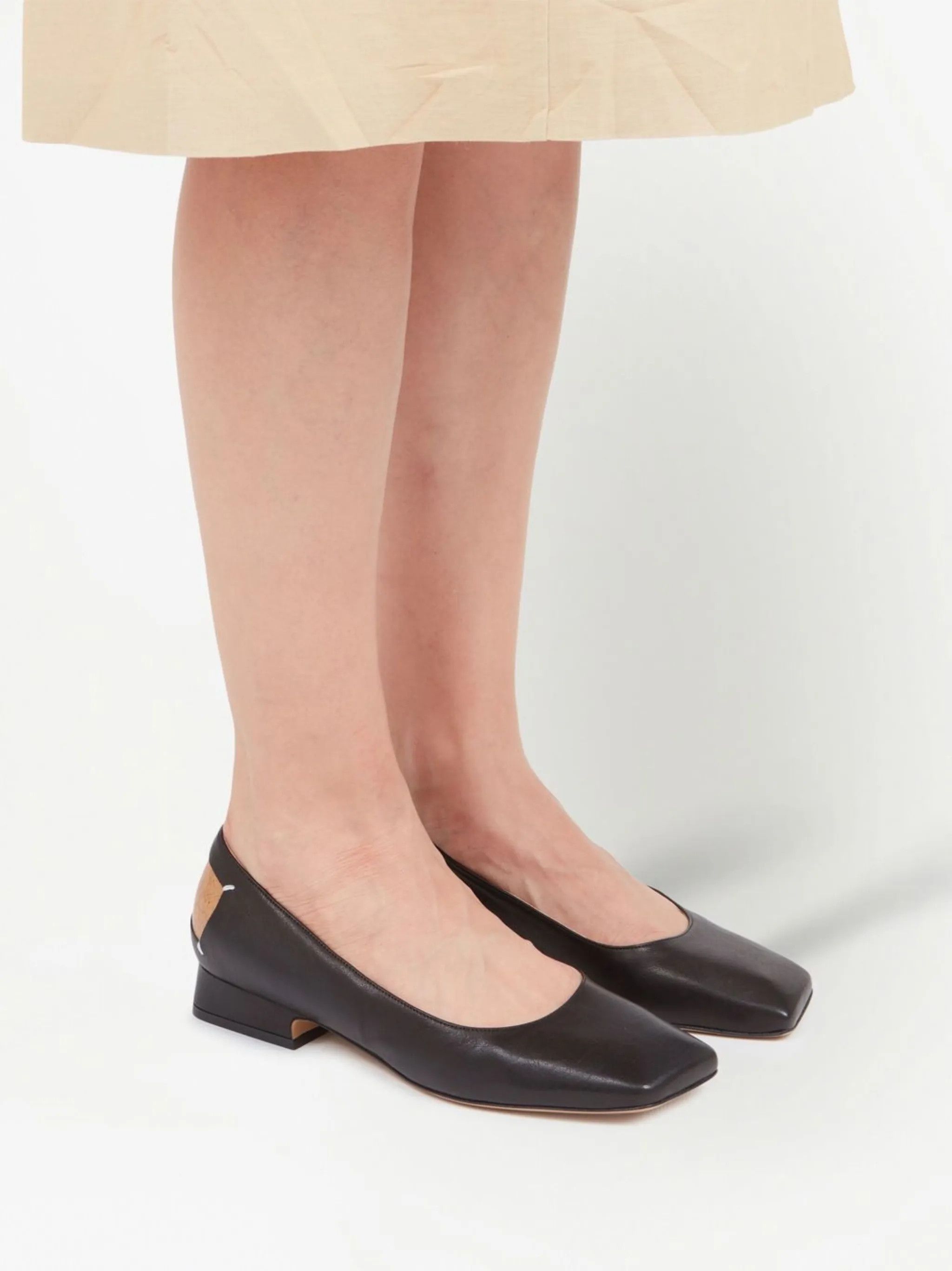 Maison Margiela o1w1db11225 Decorative Four-Stitch Ballerina Shoes in Black Size US 10 / IT 40 - 6 Thumbnail