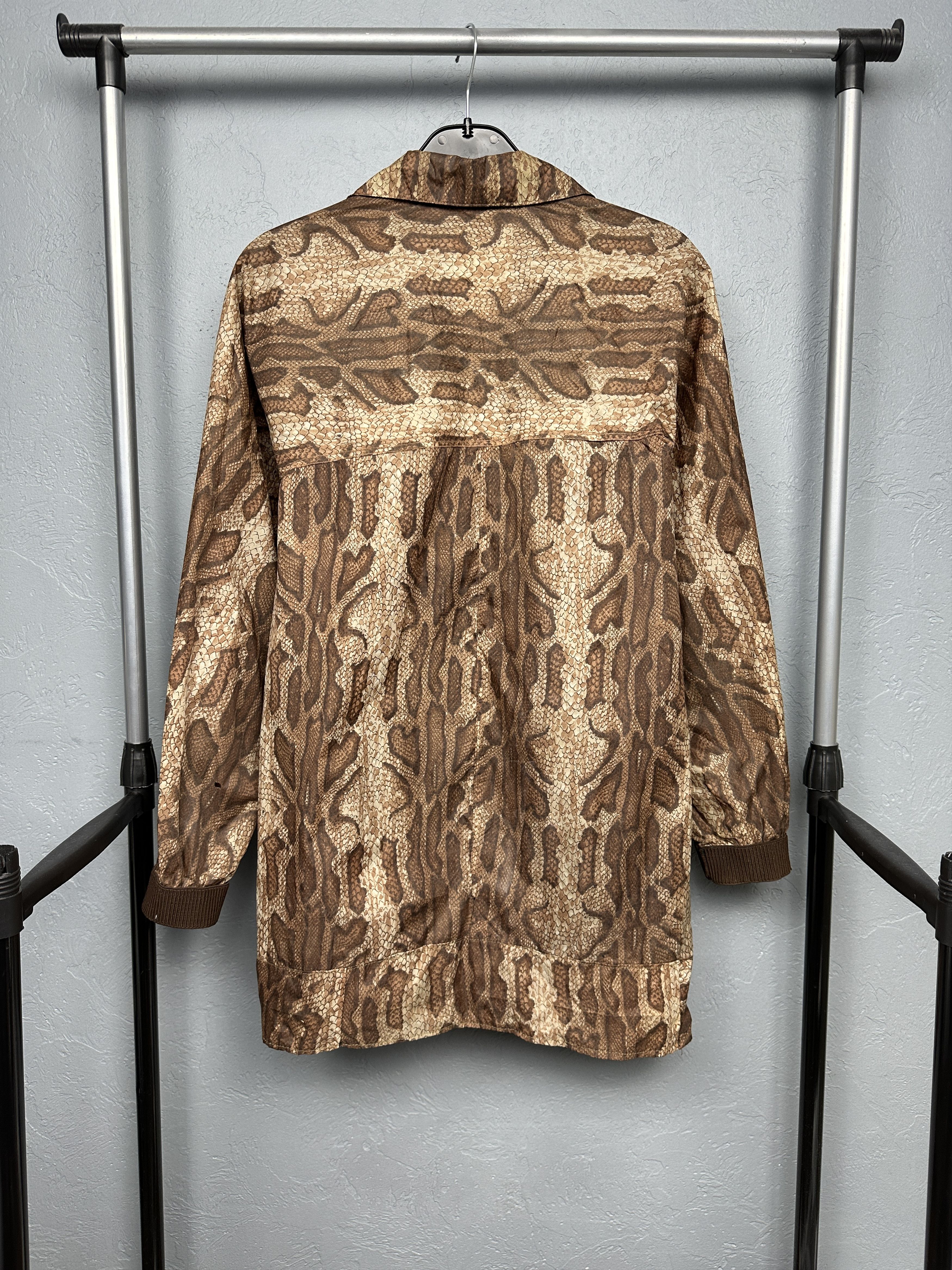 Vintage Lilion 60s Vintage Womens Raincoat Jacket Snake Skin Size L / US 10 / IT 46 - 4 Thumbnail
