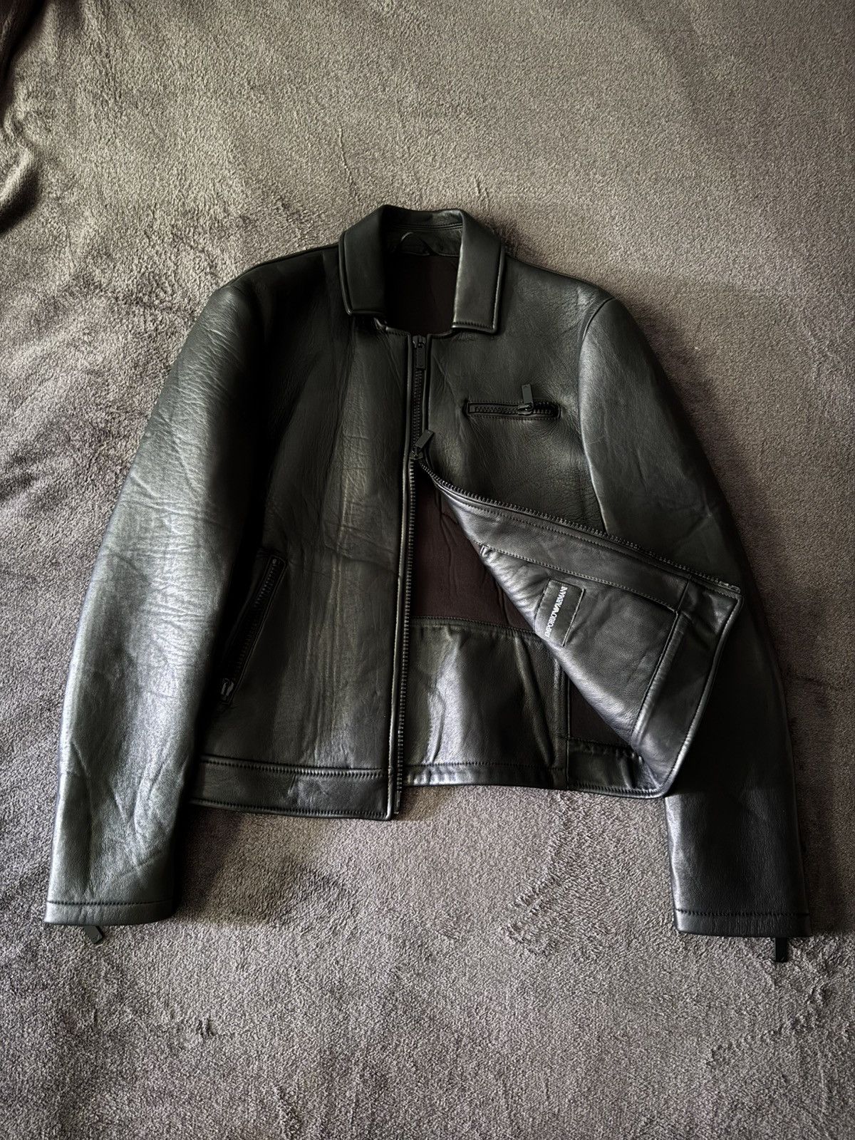 Emporio Armani Emporio Armani Leather Jacket | Grailed