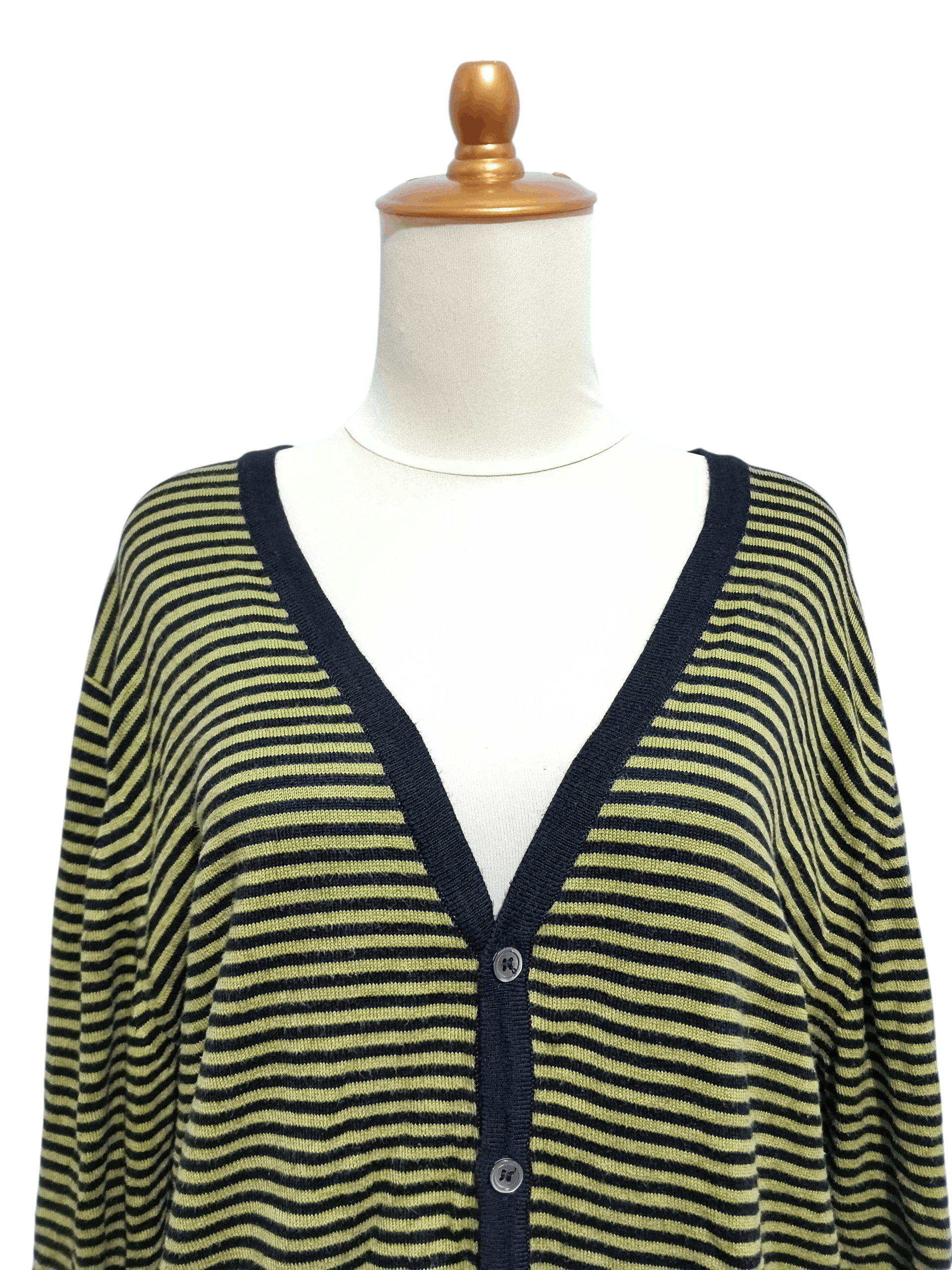 John Smedley John Smedley Sea Island Women Striped Cardigan Size M / US 6-8 / IT 42-44 - 3 Thumbnail