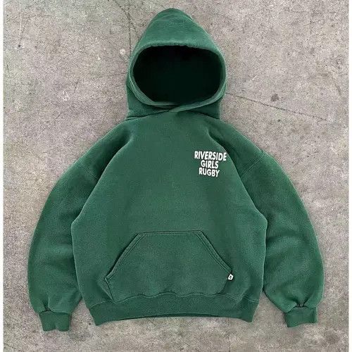 Japanese Brand Green vintage alphabet printed cotton hoodie Size US L / EU 52-54 / 3 - 4 Thumbnail