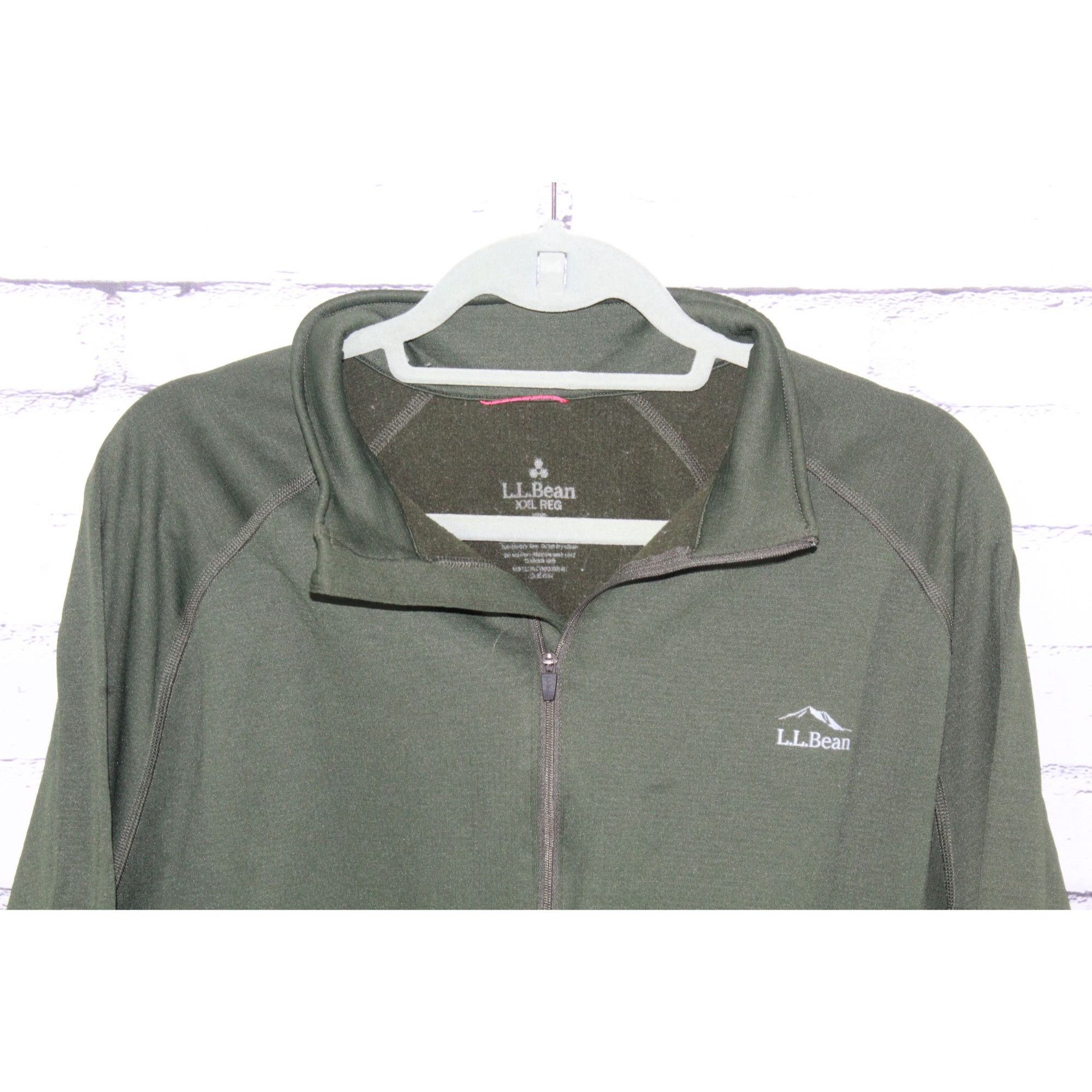 L.L. Bean LL Bean Men's Midweight Base Layer Quarter Zip Sweater Size US XXL / EU 58 / 5 - 6 Thumbnail