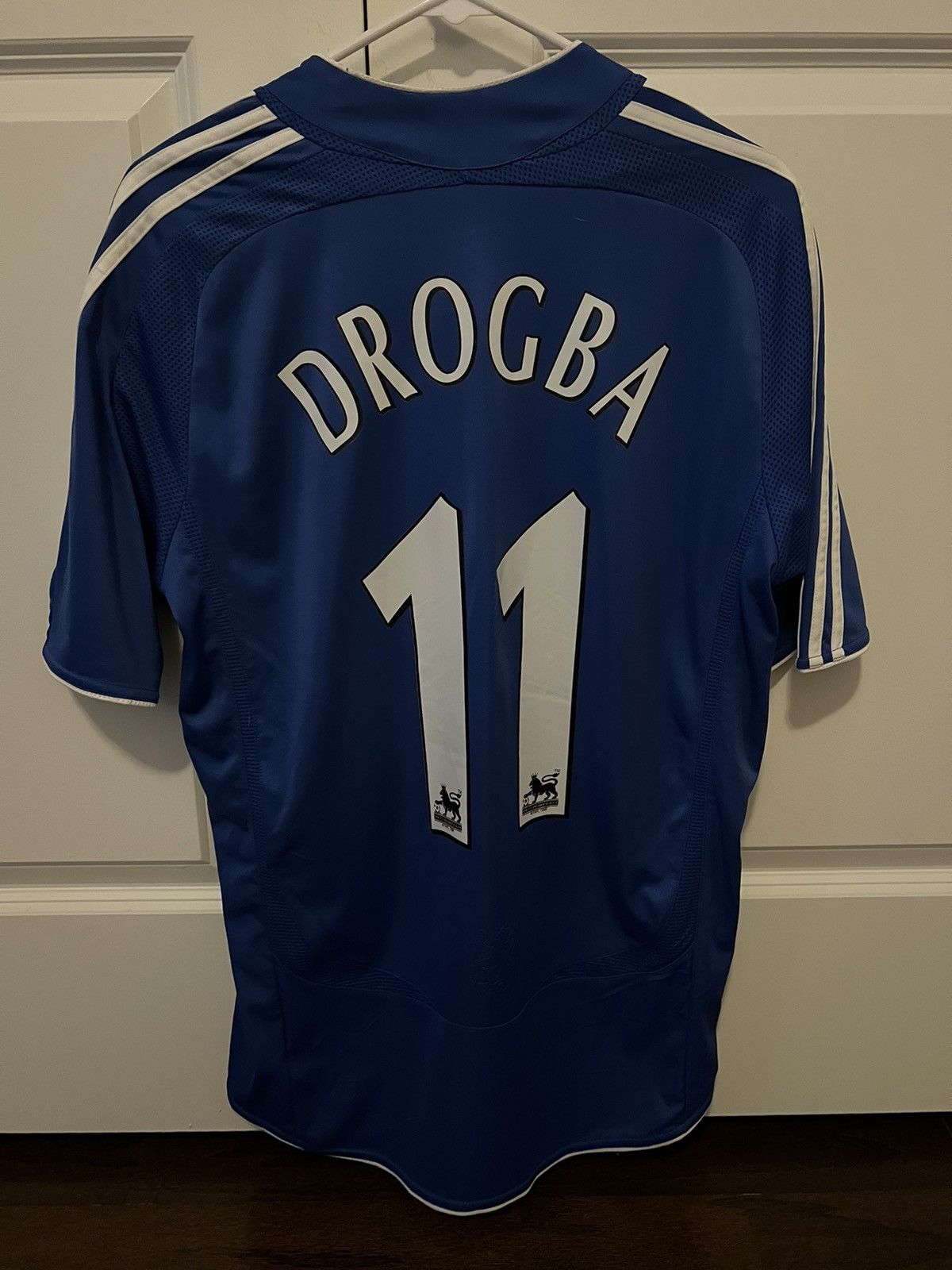 image of Adidas x Hype 2006-2008 - Vintage Chelsea Home Soccer Jersey - Drogba - M in Blue/White (Size Mediu