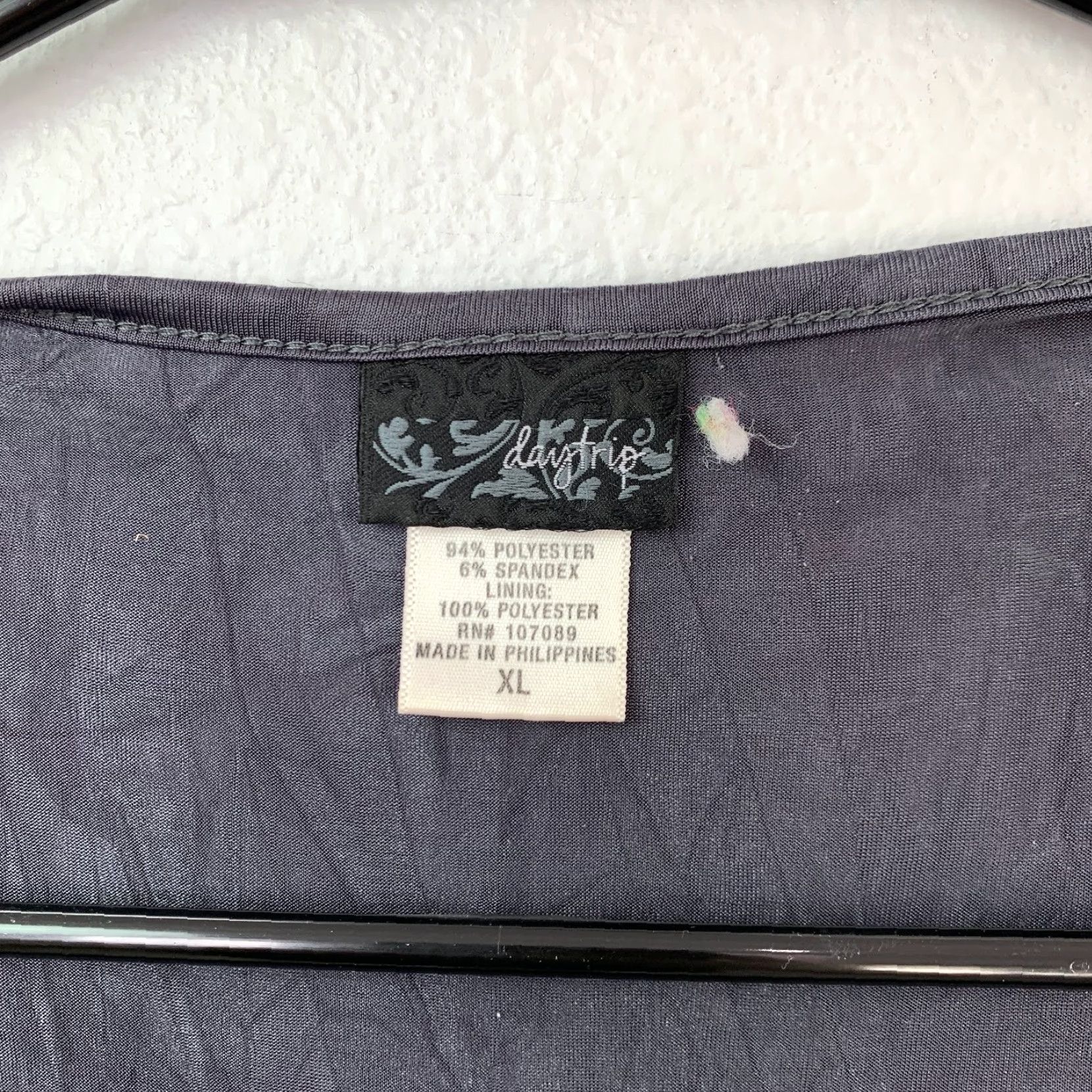 Vintage Y2K Daytrip Women's Embellished Beaded Sleeveless Top XL Gray Bubble Hem Shirt Size XL / US 12-14 / IT 48-50 - 5 Thumbnail