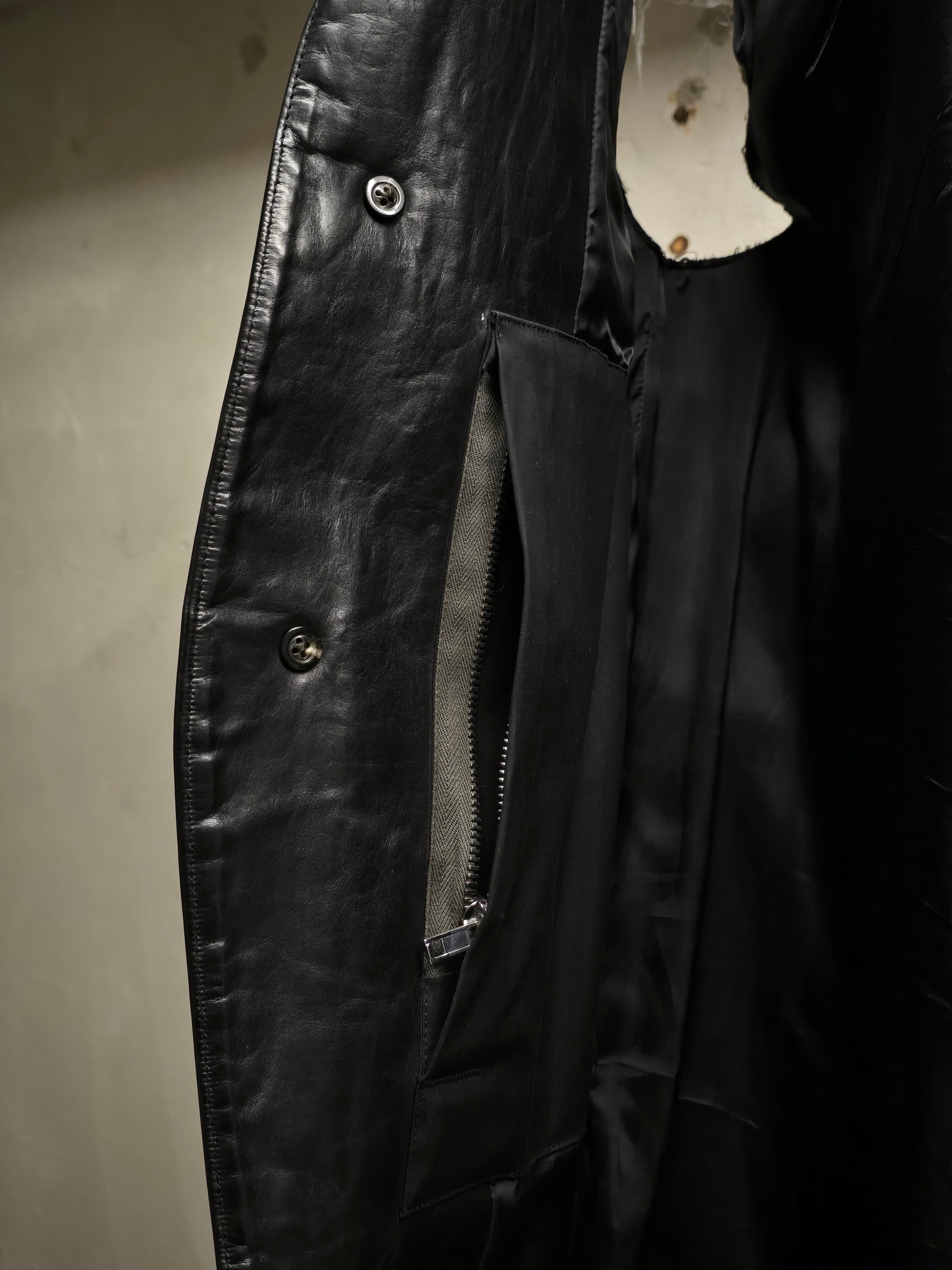 Rick Owens Rick Owens Tatlin Sleeveless Calf Leather Blazer Size US L / EU 52-54 / 3 - 6 Thumbnail