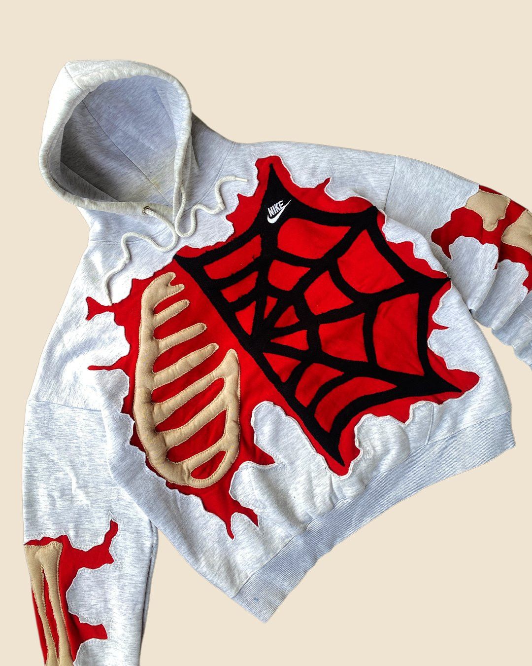 Handmade × Nike 1OF1 REWORKED NIKE BONES SPIDERWEB HOODIE SIZE LARGE Size US L / EU 52-54 / 3 - 4 Thumbnail