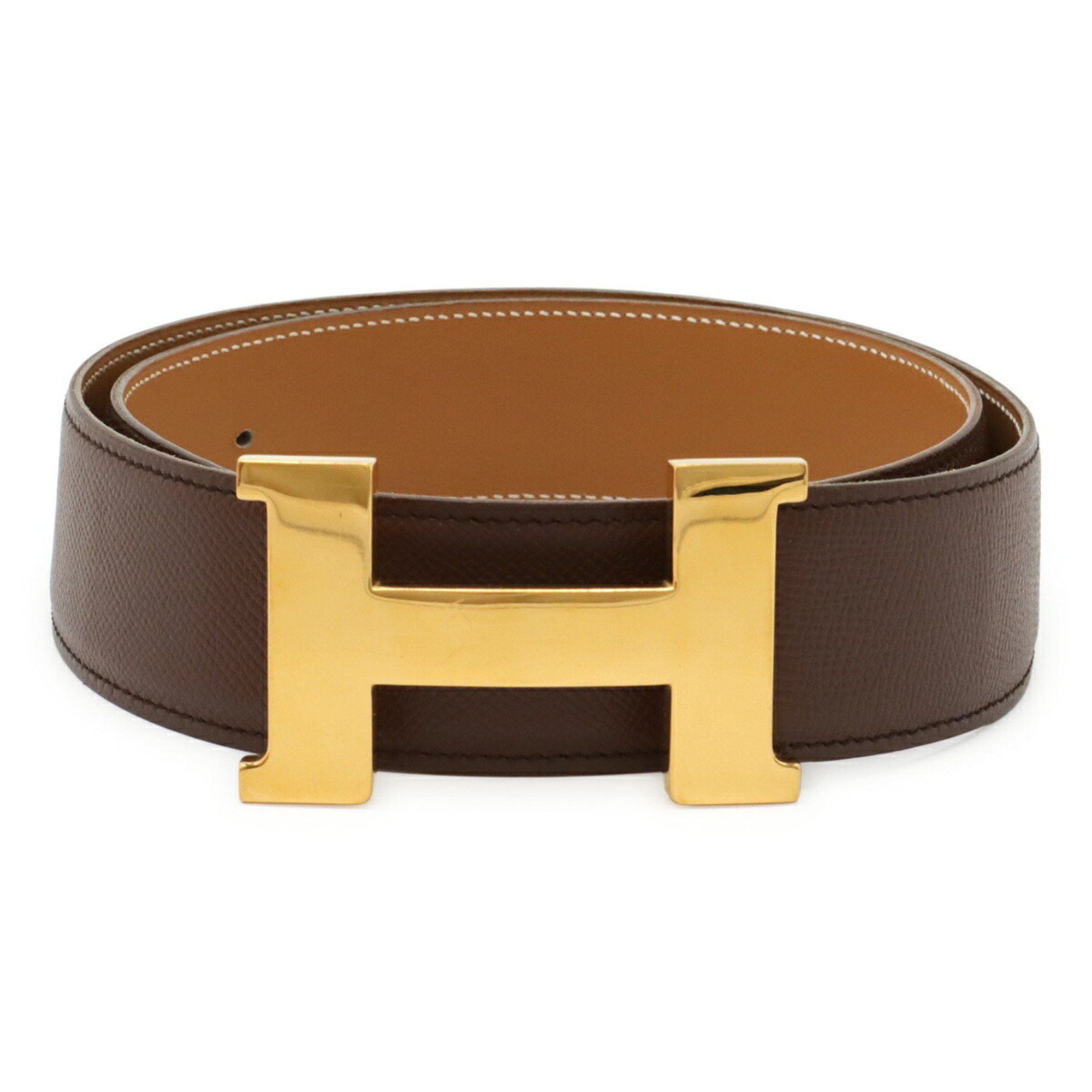 HERMES Constance H-Belt, Large, Reversible, Couchvel Box 