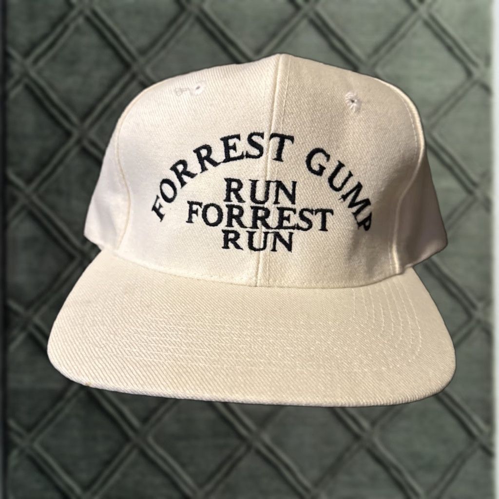 Vintage VINTAGE Forrest Gump Run Embroidered White Snapback Hat 90s KC Collections Men One Size Size ONE SIZE - 1 Thumbnail