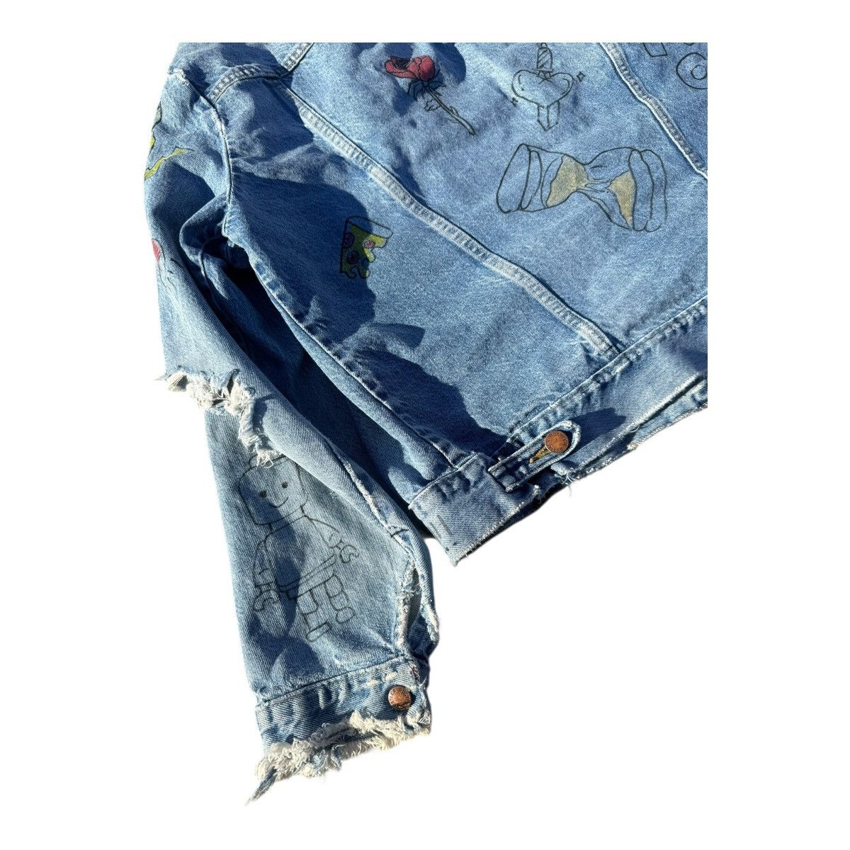 Rustler Rustler XL Custom Hand Painted Distressed Denim Jacket Size US XL / EU 56 / 4 - 12 Thumbnail