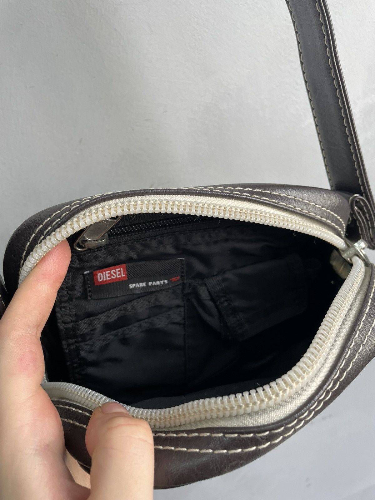 Diesel Retro Diesel leather hype messenger bag y2k Size ONE SIZE - 9 Thumbnail