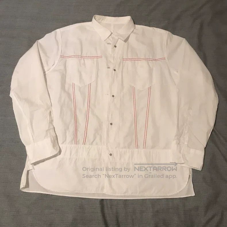 Junya Watanabe Junya Watanabe White cotton lapel long-sleeve linen mixed Size US L / EU 52-54 / 3 - 6 Thumbnail
