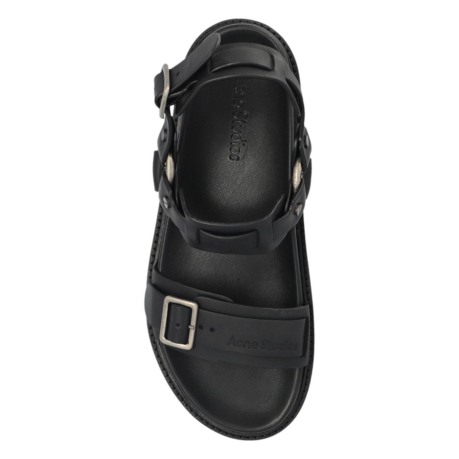 Acne Studios ACNE STUDIOS Black Leather Sandals With Bouckle New And Auth Size US 8 / IT 38 - 5 Thumbnail
