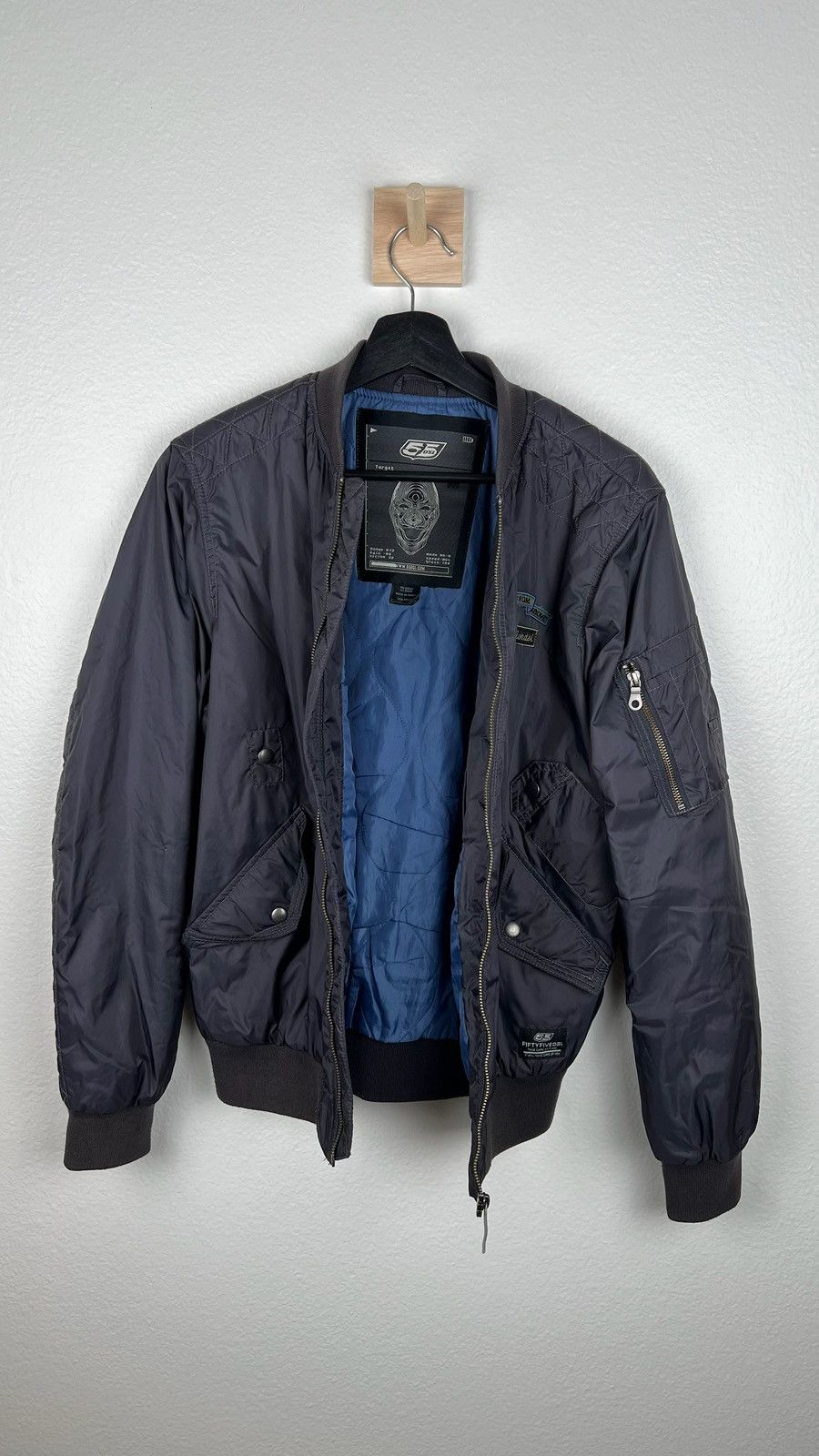 Diesel Diesel Gray Bomber Zip-Up Jacket Size US M / EU 48-50 / 2 - 4 Thumbnail