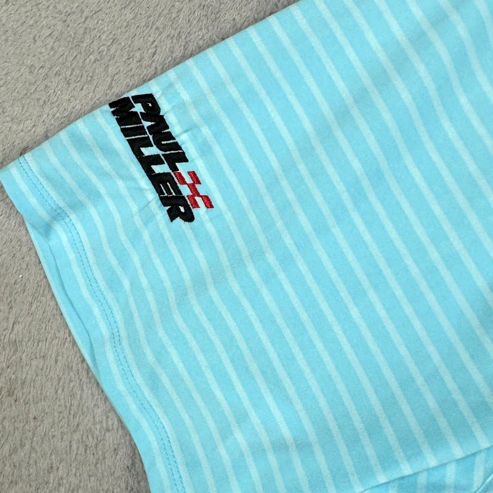 Vintage B. Draddy Sport Polo Shirt Men L Blue Stripe Shirt Golf Performance Stretch Size US L / EU 52-54 / 3 - 7 Thumbnail